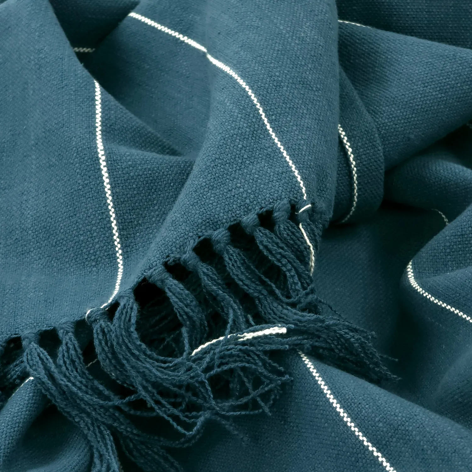 Throws - Cotton throw - Martina Stripe (blue/white)