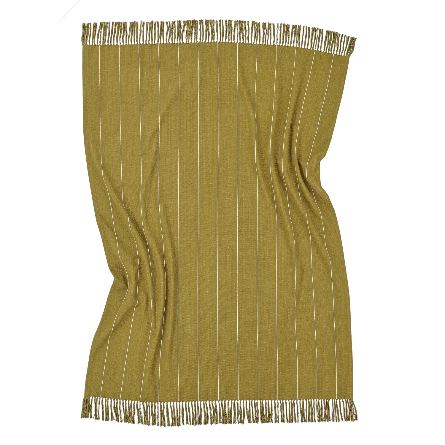 Throws - Cotton throw - Martina Stripe (green/white)