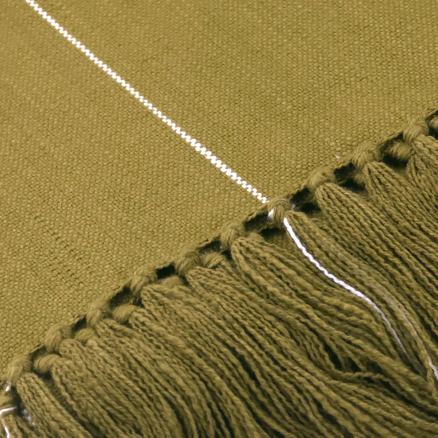 Throws - Cotton throw - Martina Stripe (green/white)