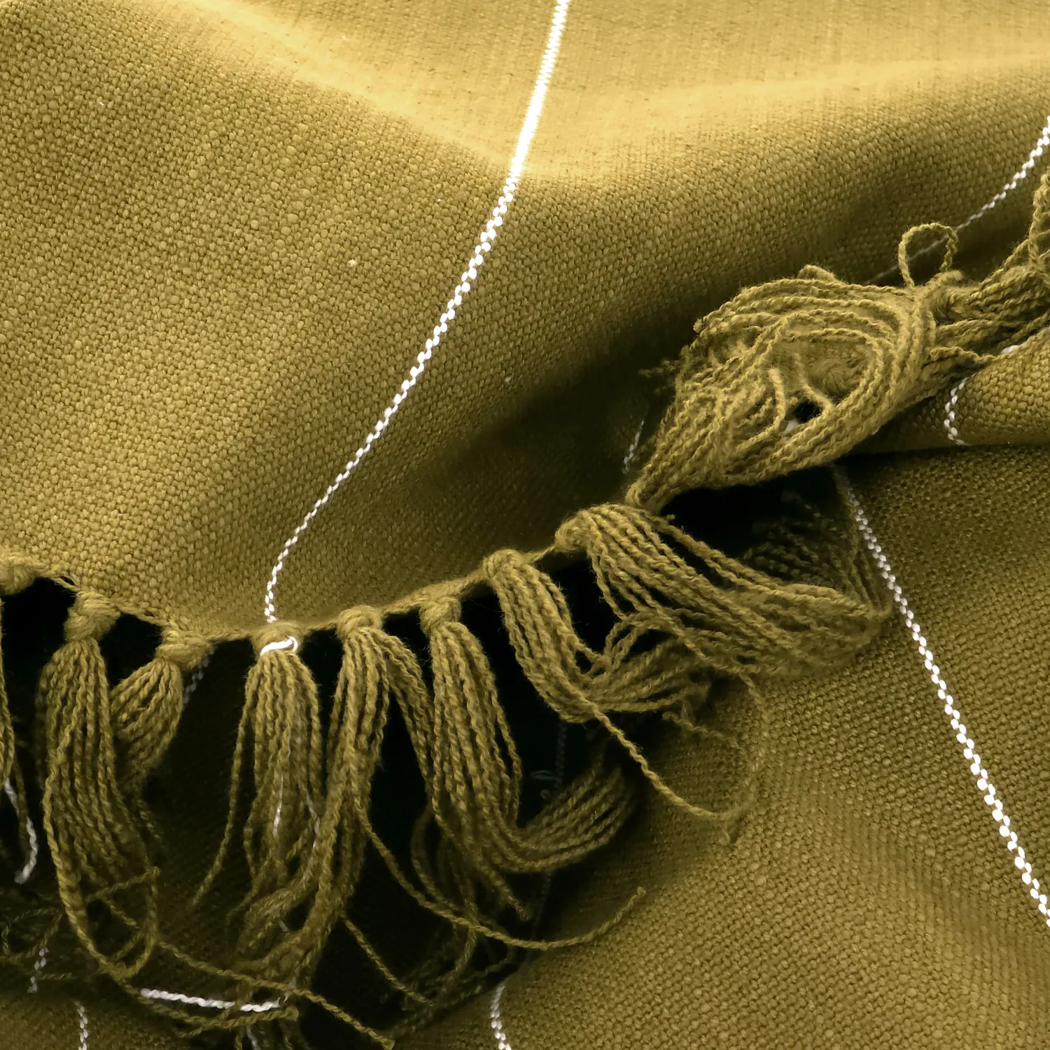 Throws - Cotton throw - Martina Stripe (green/white)