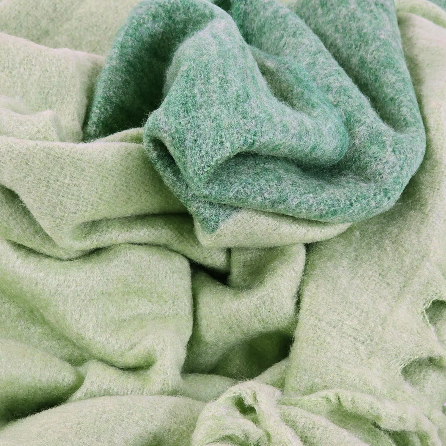 Throws - Plaid in wool mix - Carol (green)