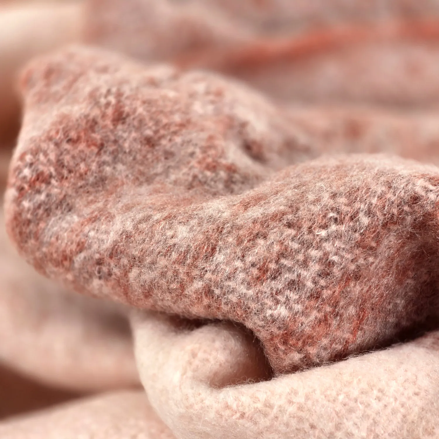 Throws - Plaid in wool mix - Carol (pink)