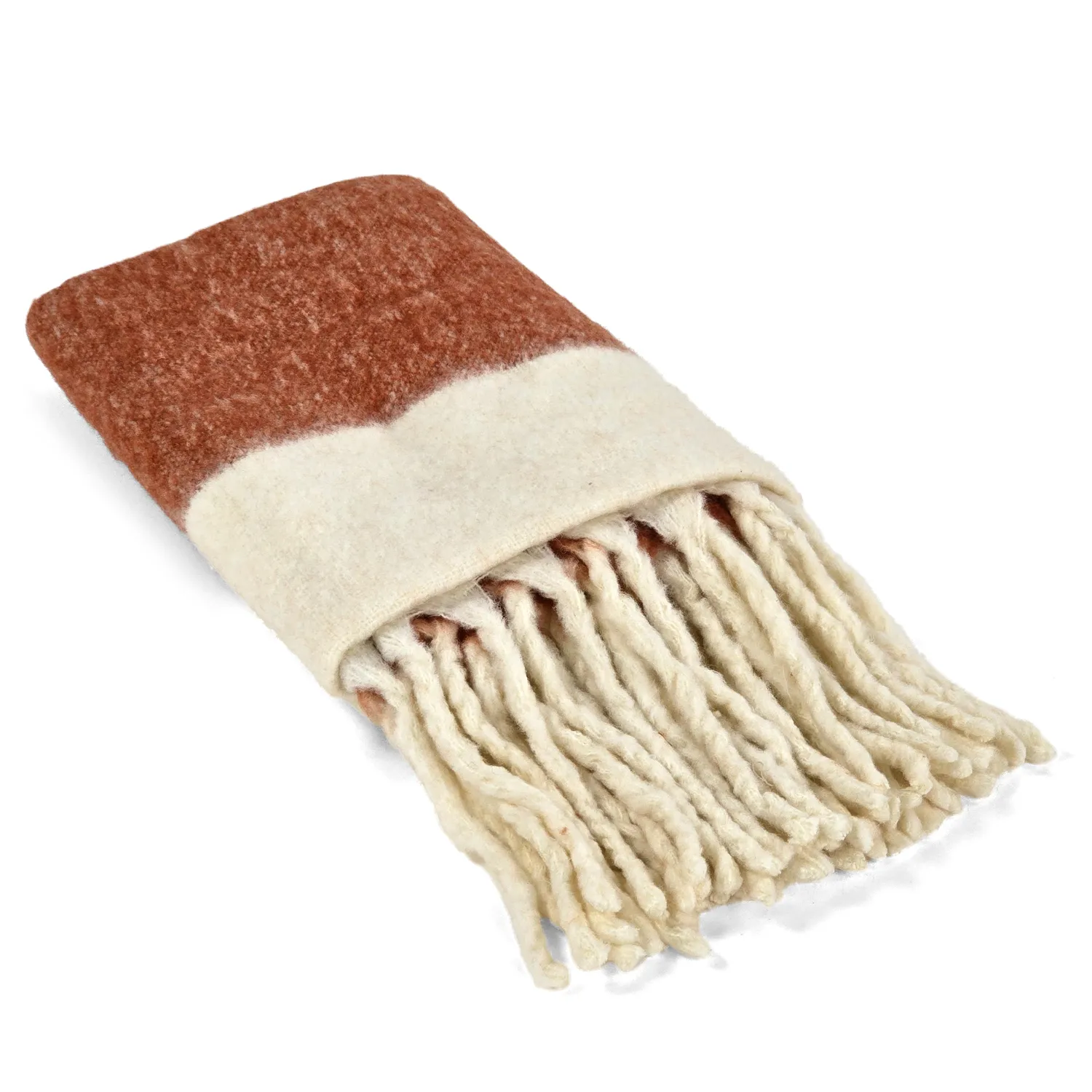 Throws - Plaid in wool mix - Carrie (pink)