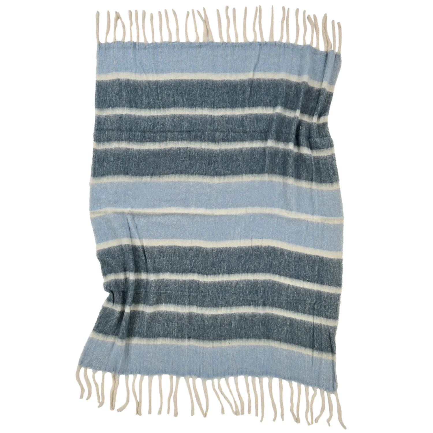 Throws - Plaid in wool mix - Charlotte (blue)