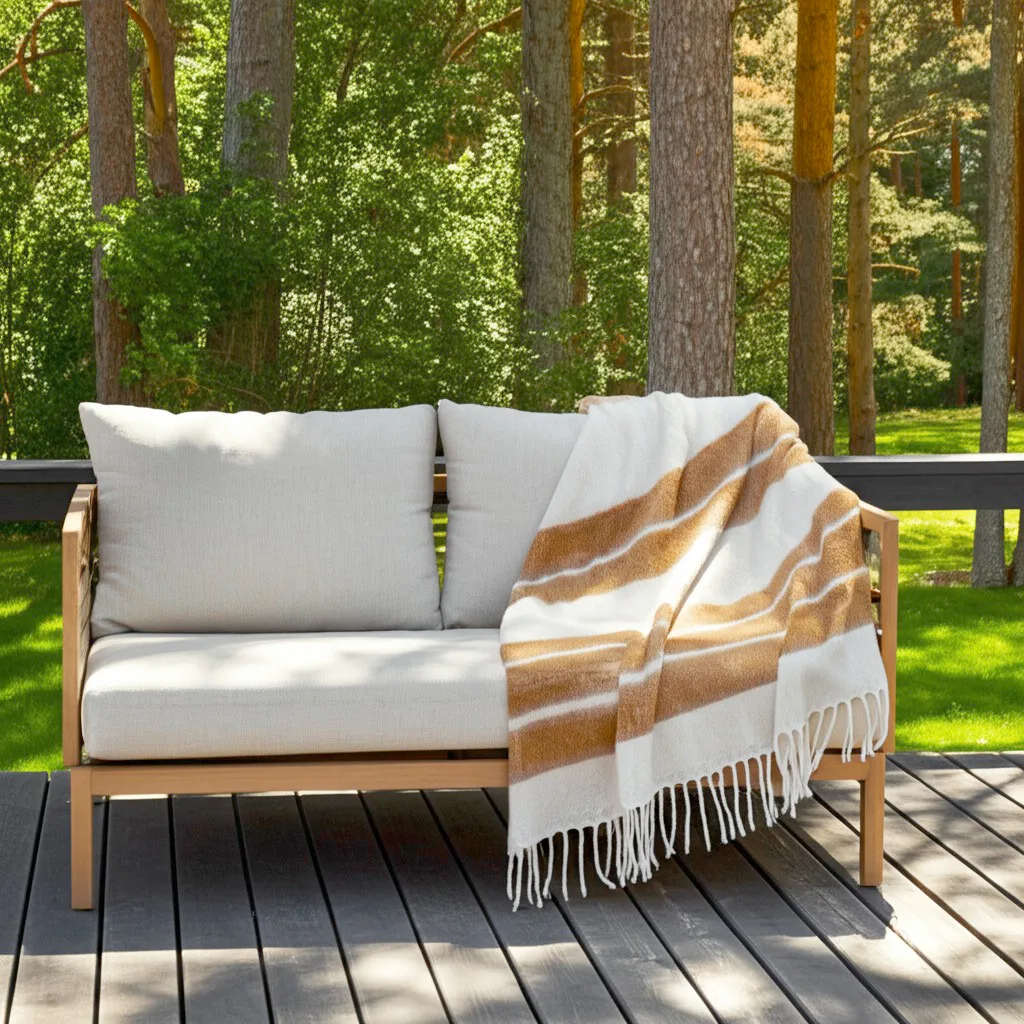 Throws - Plaid in wool mix - Charlotte (yellow)