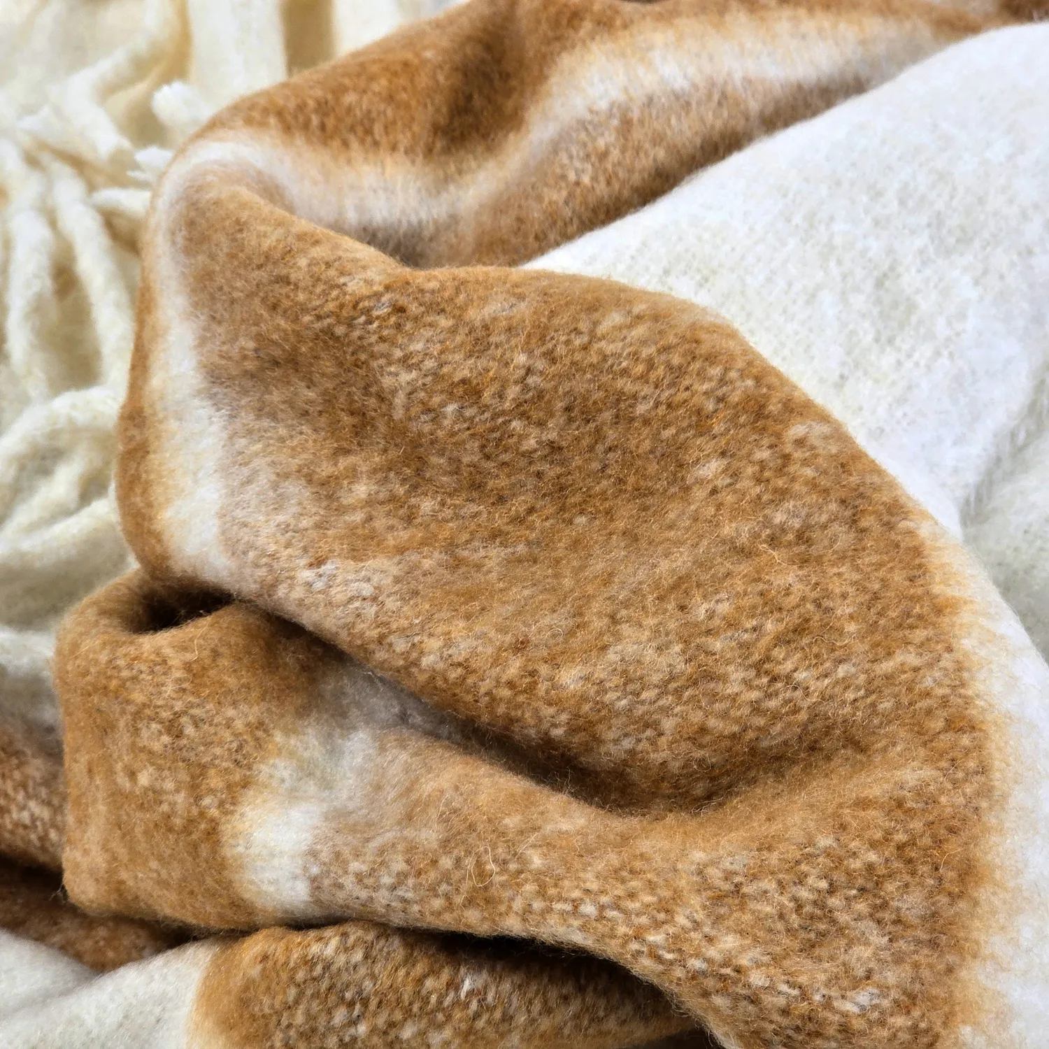 Throws - Plaid in wool mix - Charlotte (yellow)