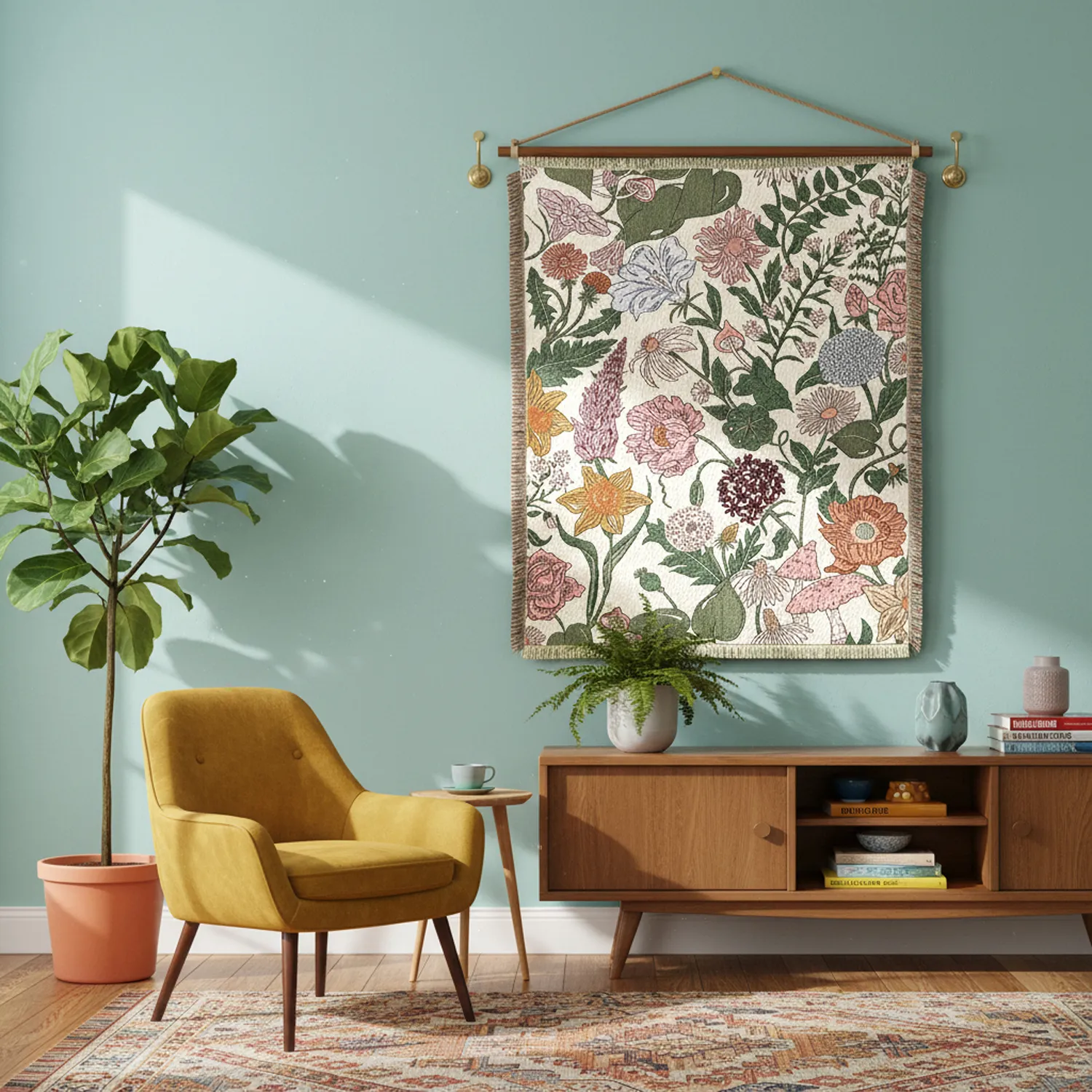 Throws - Fiori Tapestry Blanket (multi)