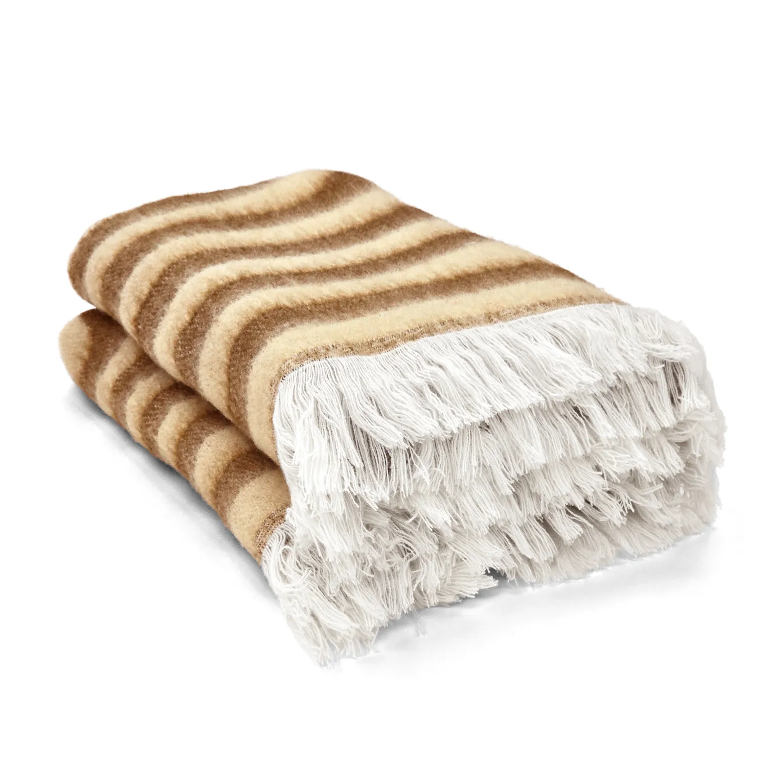 Throws - Wool blend throw - Melody (brown/beige)