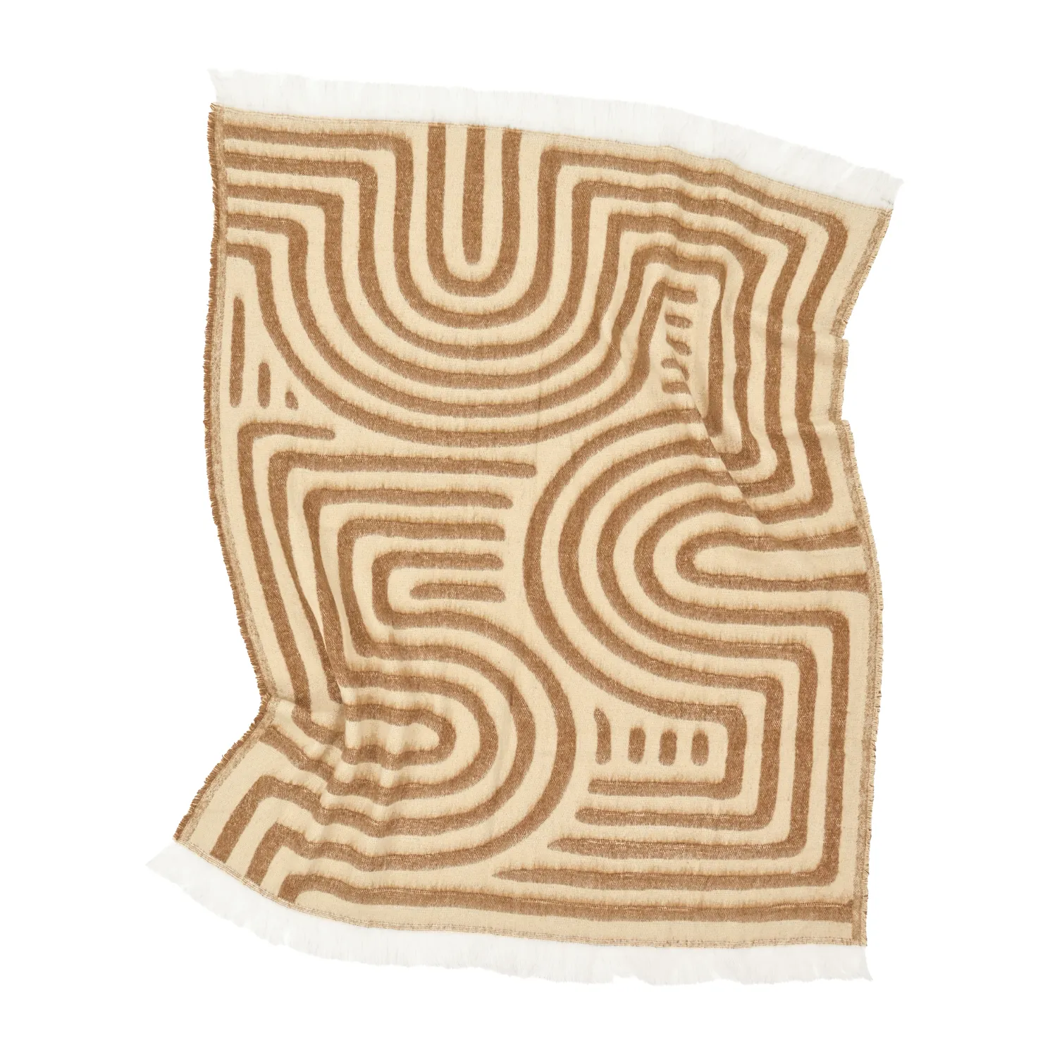 Throws - Wool blend throw - Melody (brown/beige)