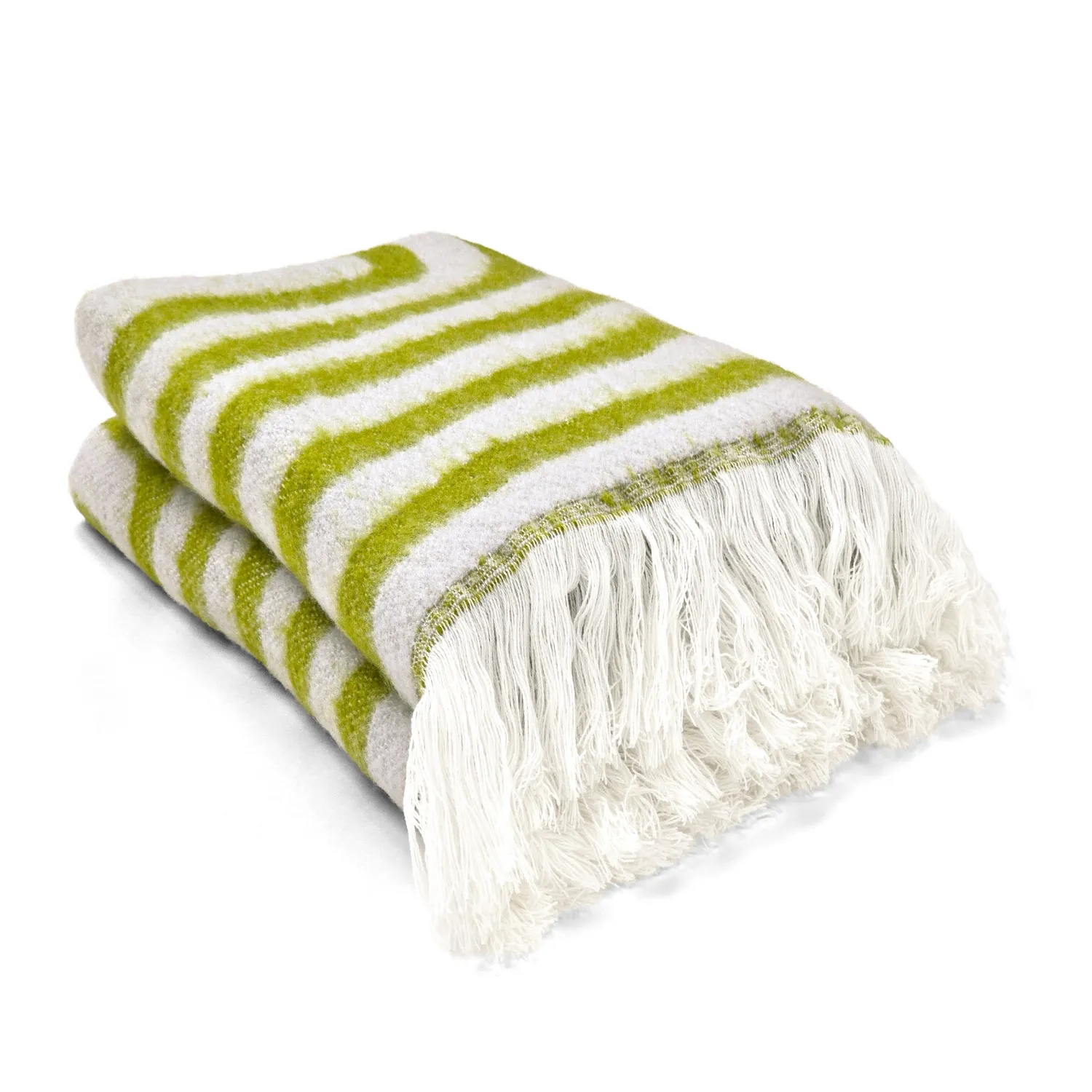 Throws - Wool blend throw - Melody (green/purple)
