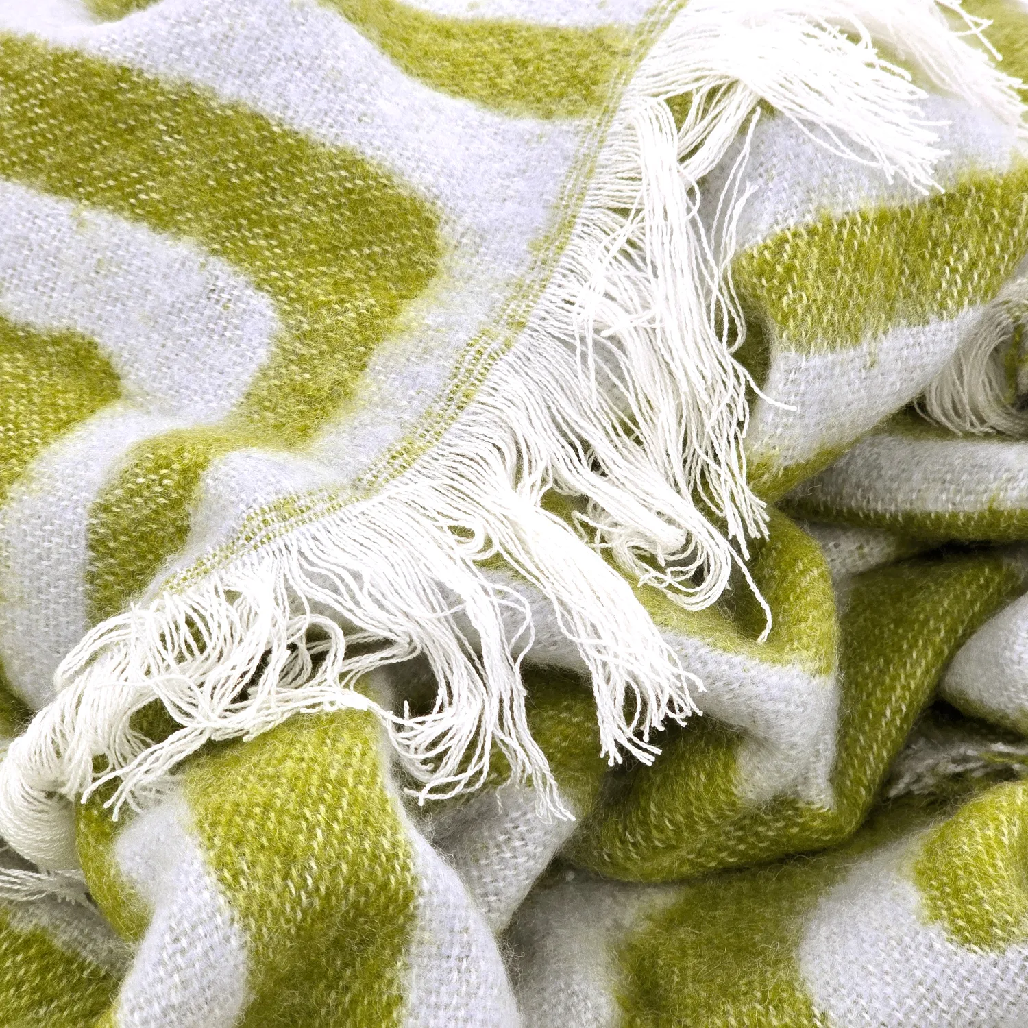Throws - Wool blend throw - Melody (green/purple)