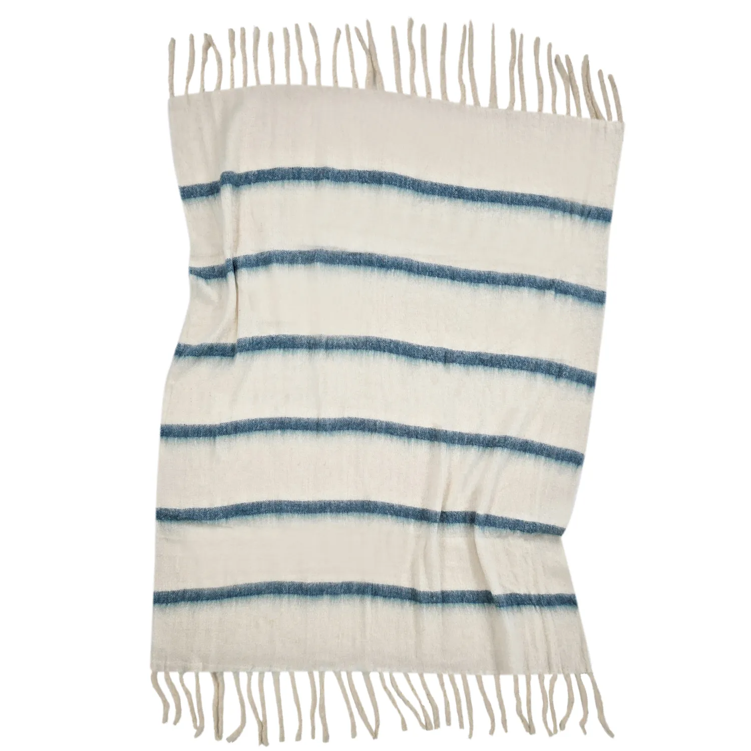 Throws - Plaid in wool mix - Miranda (blue)