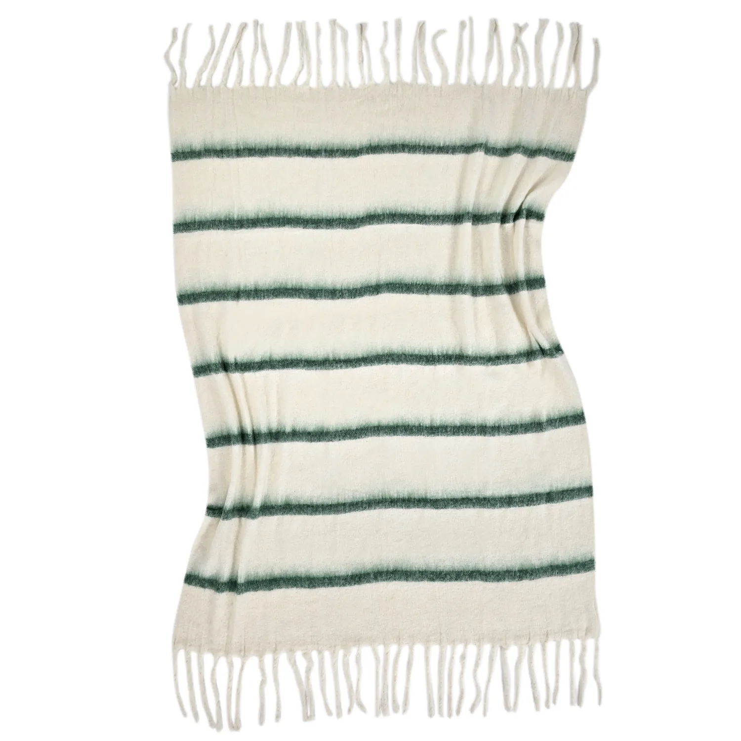 Throws - Plaid in wool mix - Miranda (green)
