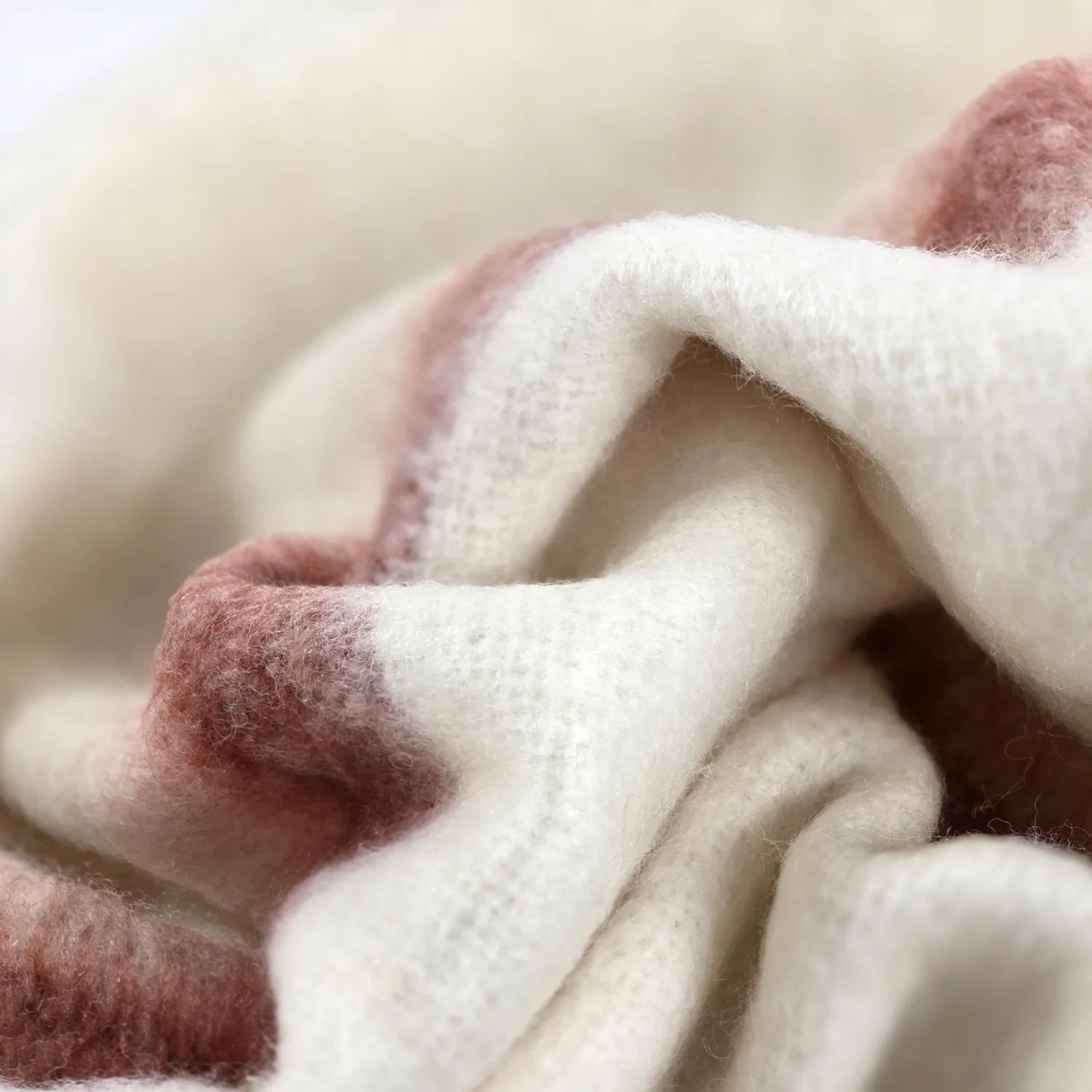 Throws - Plaid in wool mix - Miranda (pink)