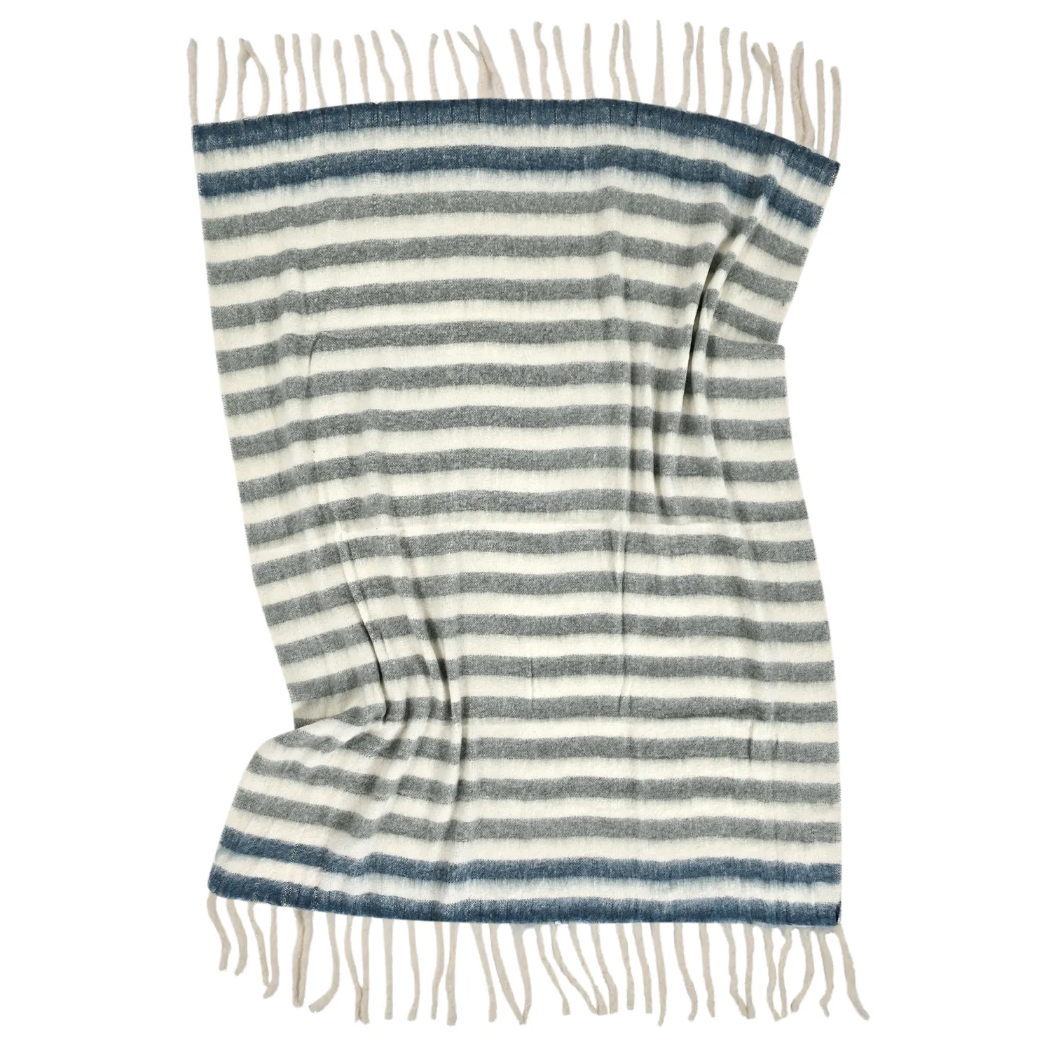 Throws - Plaid in wool mix - Monica (blue)