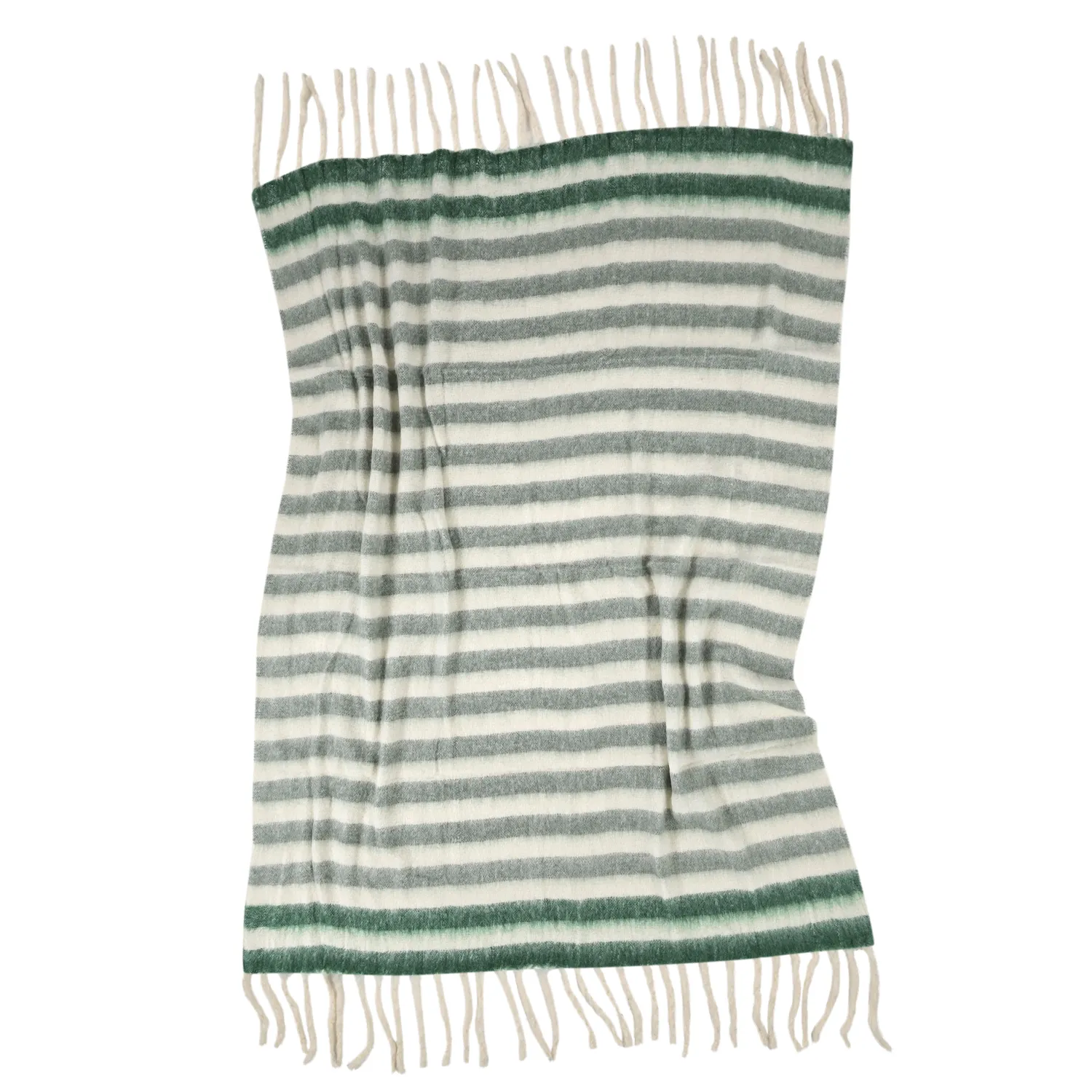 Throws - Plaid in wool mix - Monica (green)