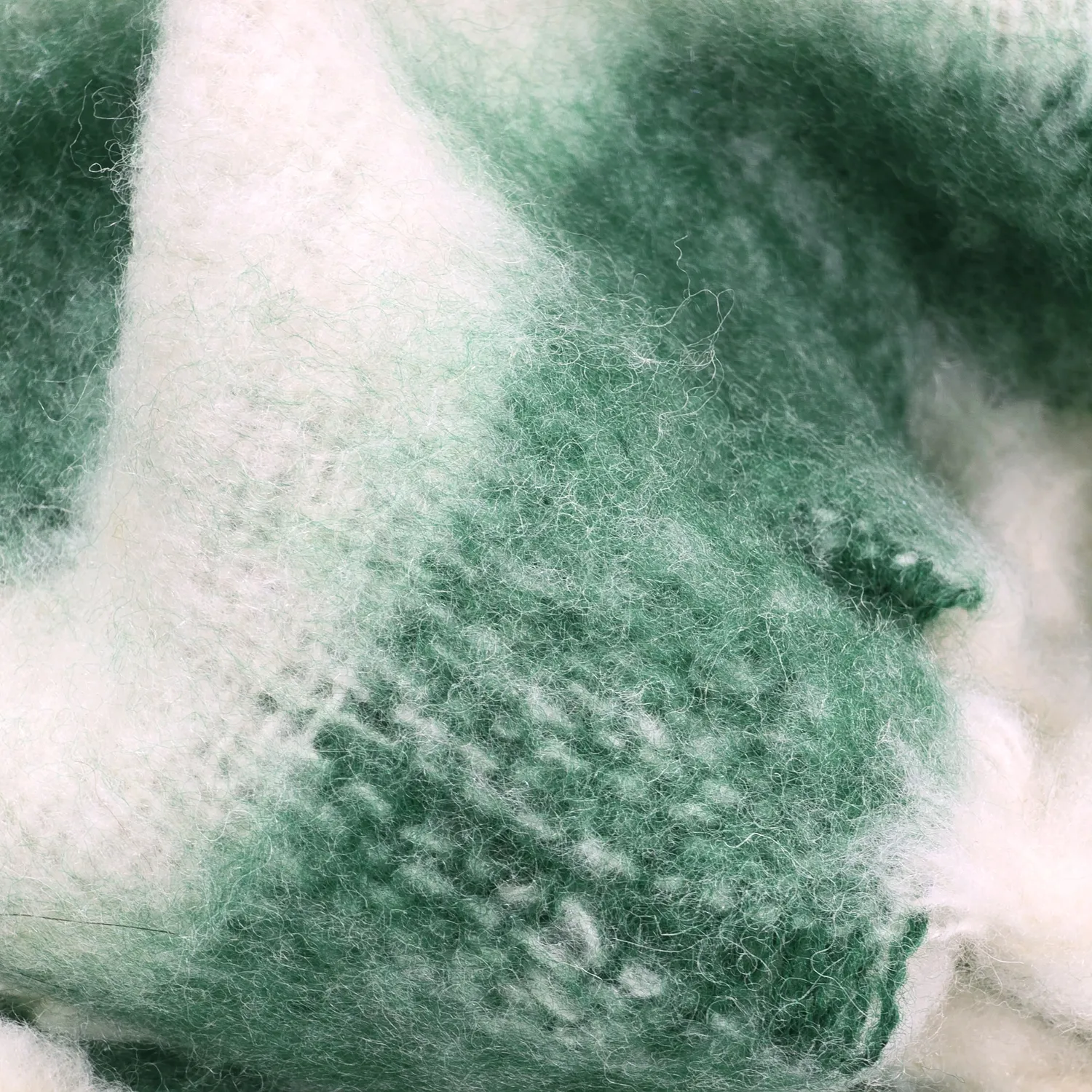 Throws - Plaid in wool mix - Monica (green)