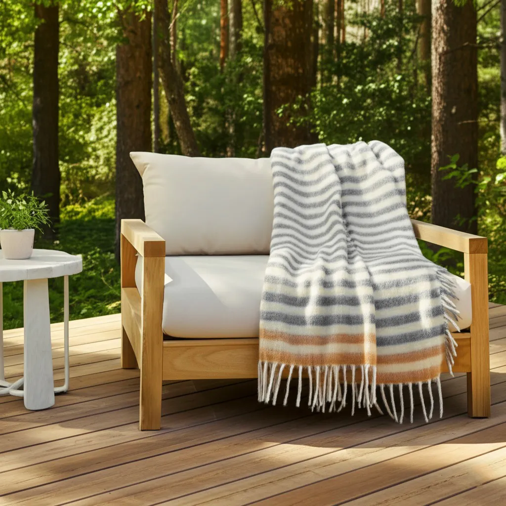 Throws - Plaid in wool mix - Monica (yellow)