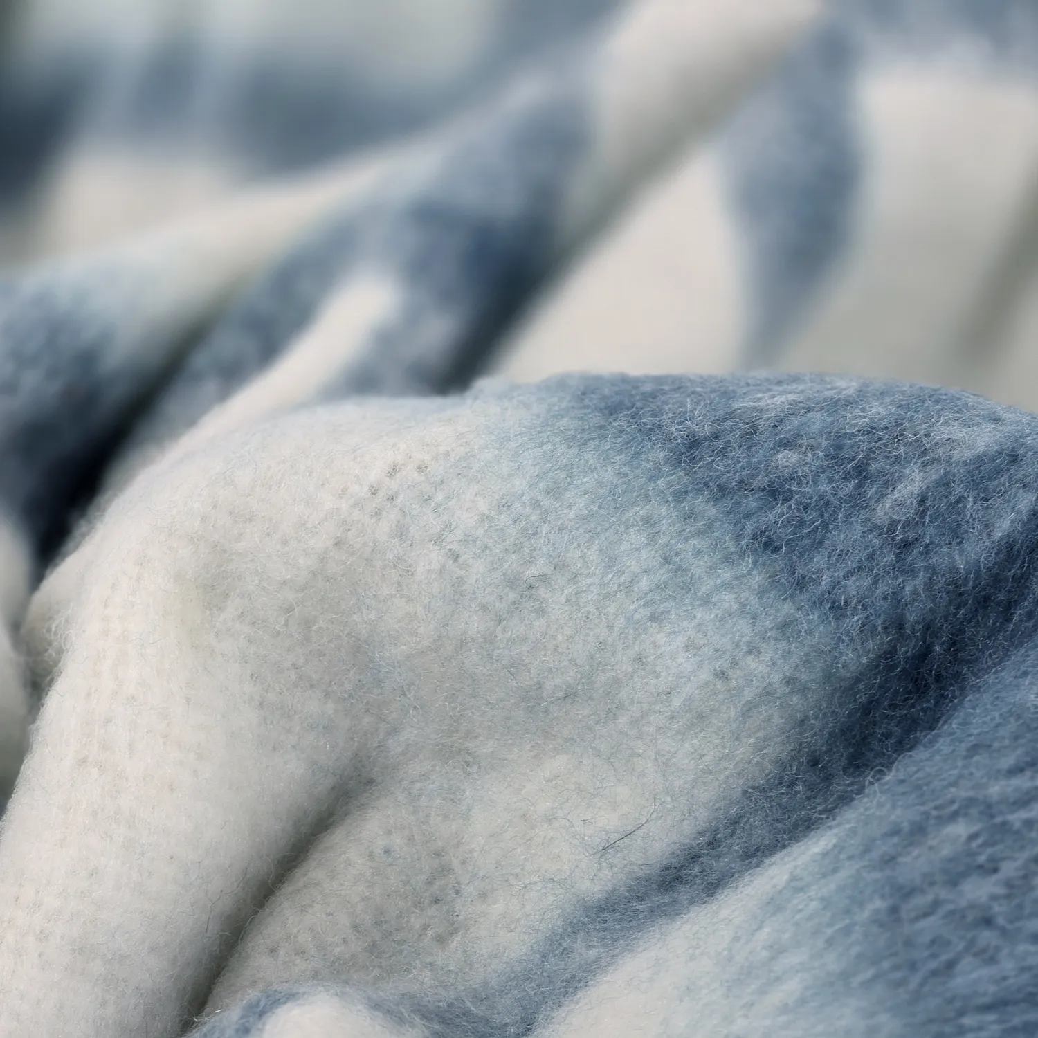 Throws - Plaid in wool mix - Rachel (blue)