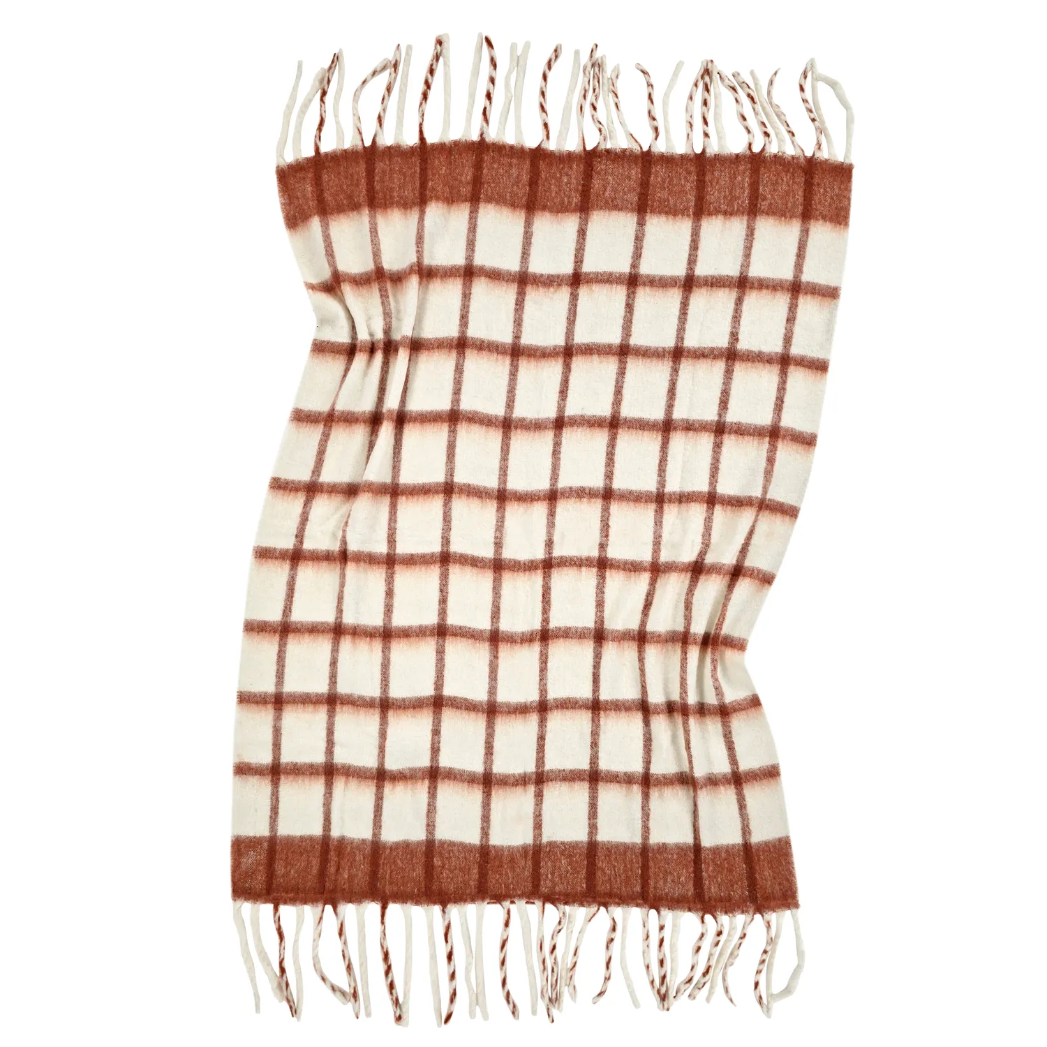 Throws - Plaid in wool mix - Rachel (pink)