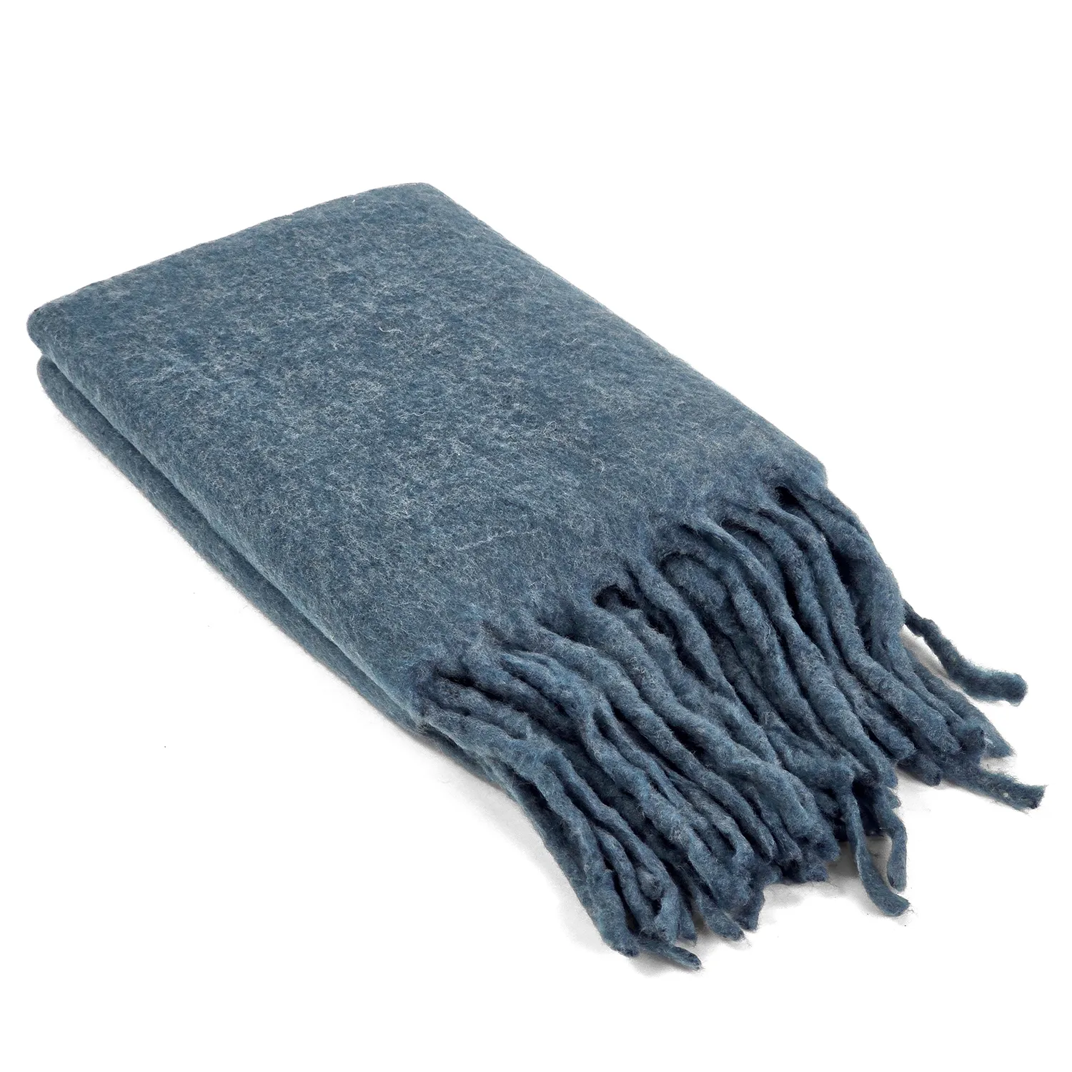 Throws - Plaid in wool mix - Samantha (blue)