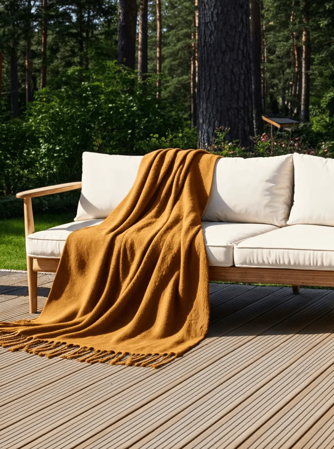 Throws - Plaid in wool mix - Samantha (yellow)