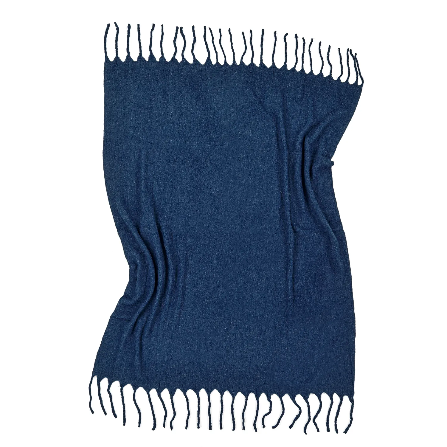 Throws - Wool blend throw - Samantha (navy blue)