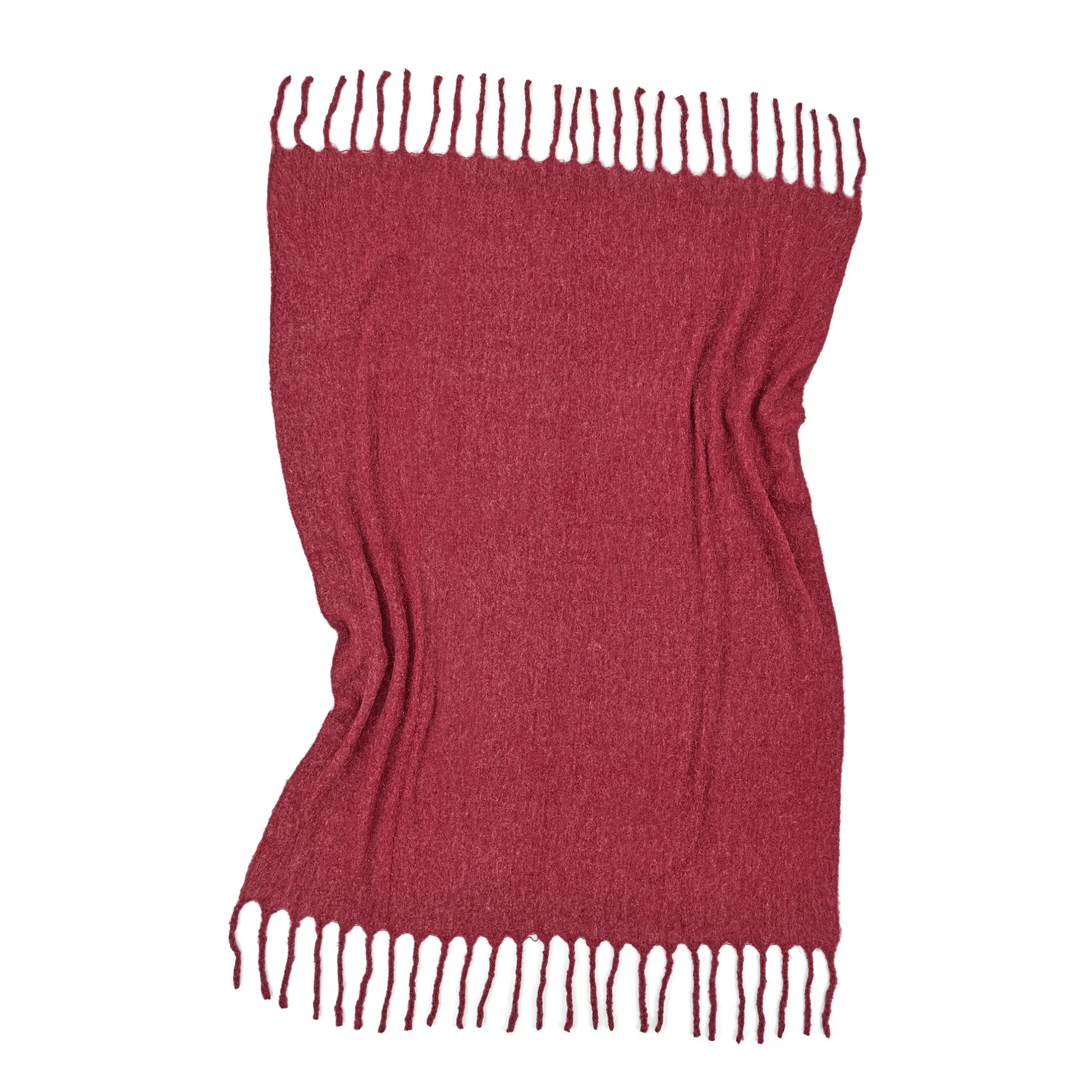 Throws - Wool blend throw - Samantha (dark red)
