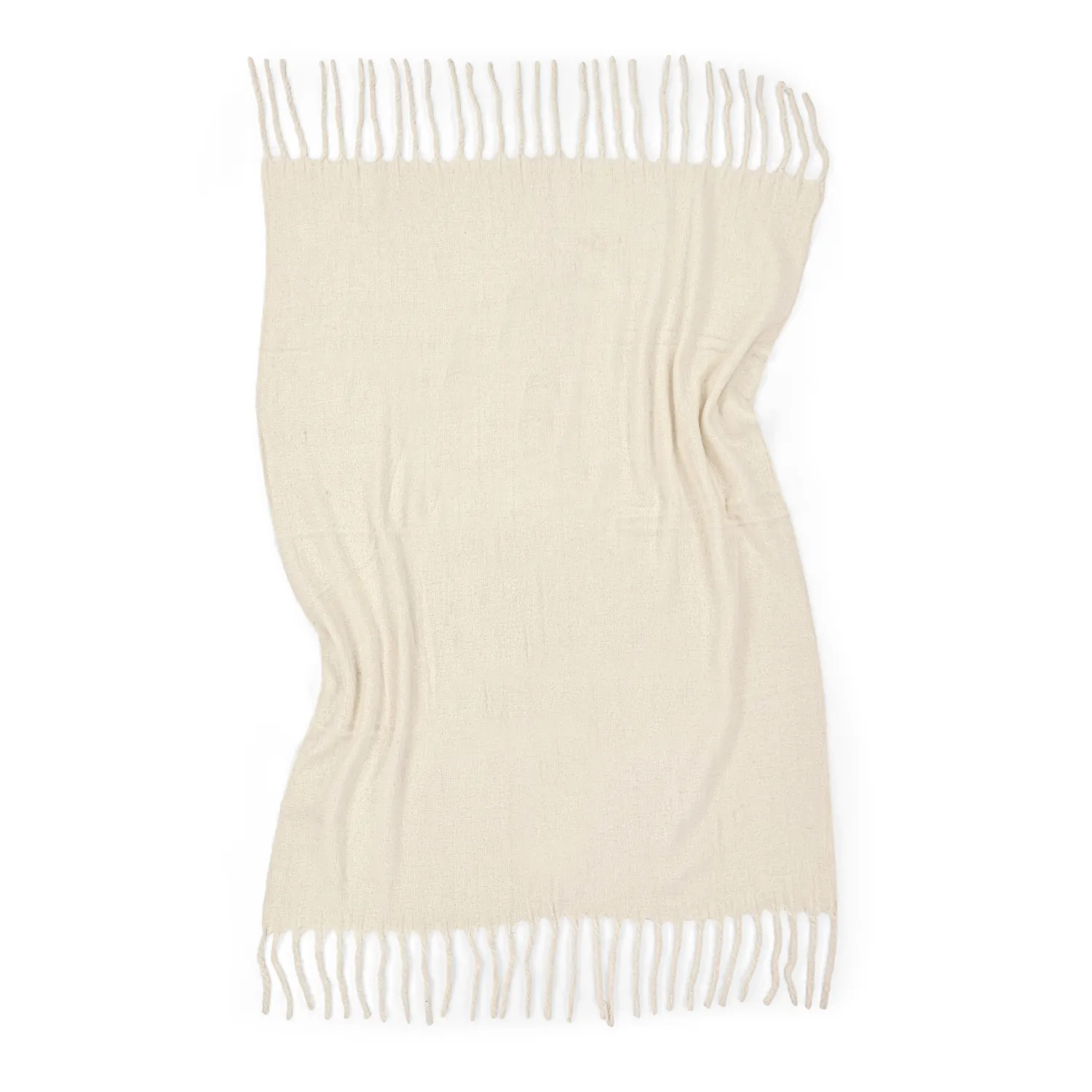 Throws - Plaid in wool mix - Samantha (offwhite)