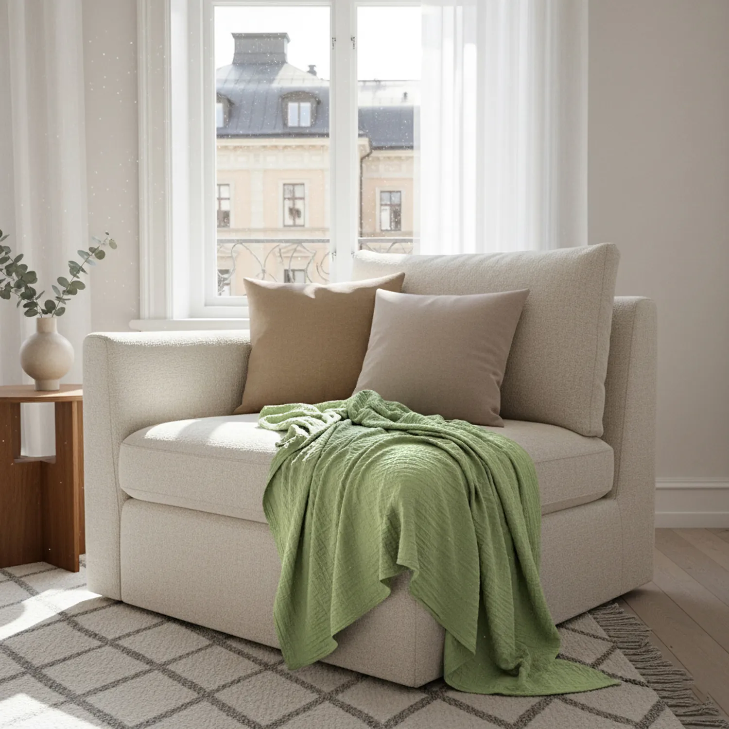 Blankets - Vanja Throw (light green)