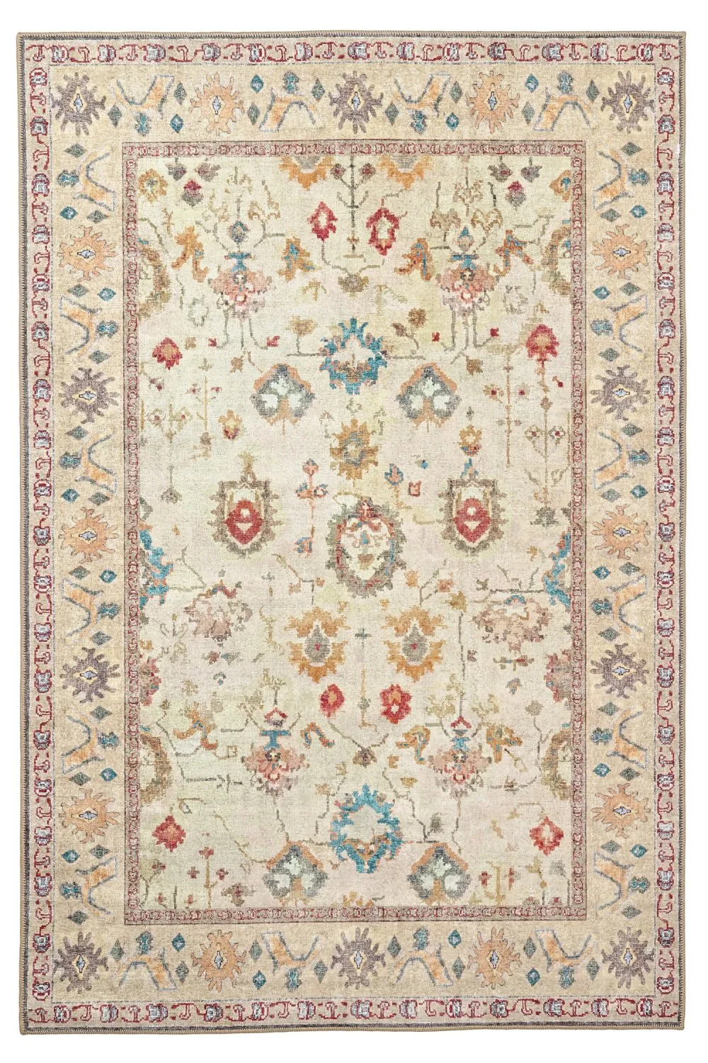 Flatweave rug - Adira (grey/pink)
