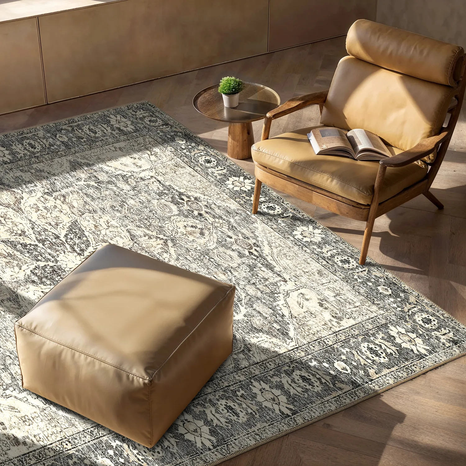 Flatweave rug - Alvand (black)