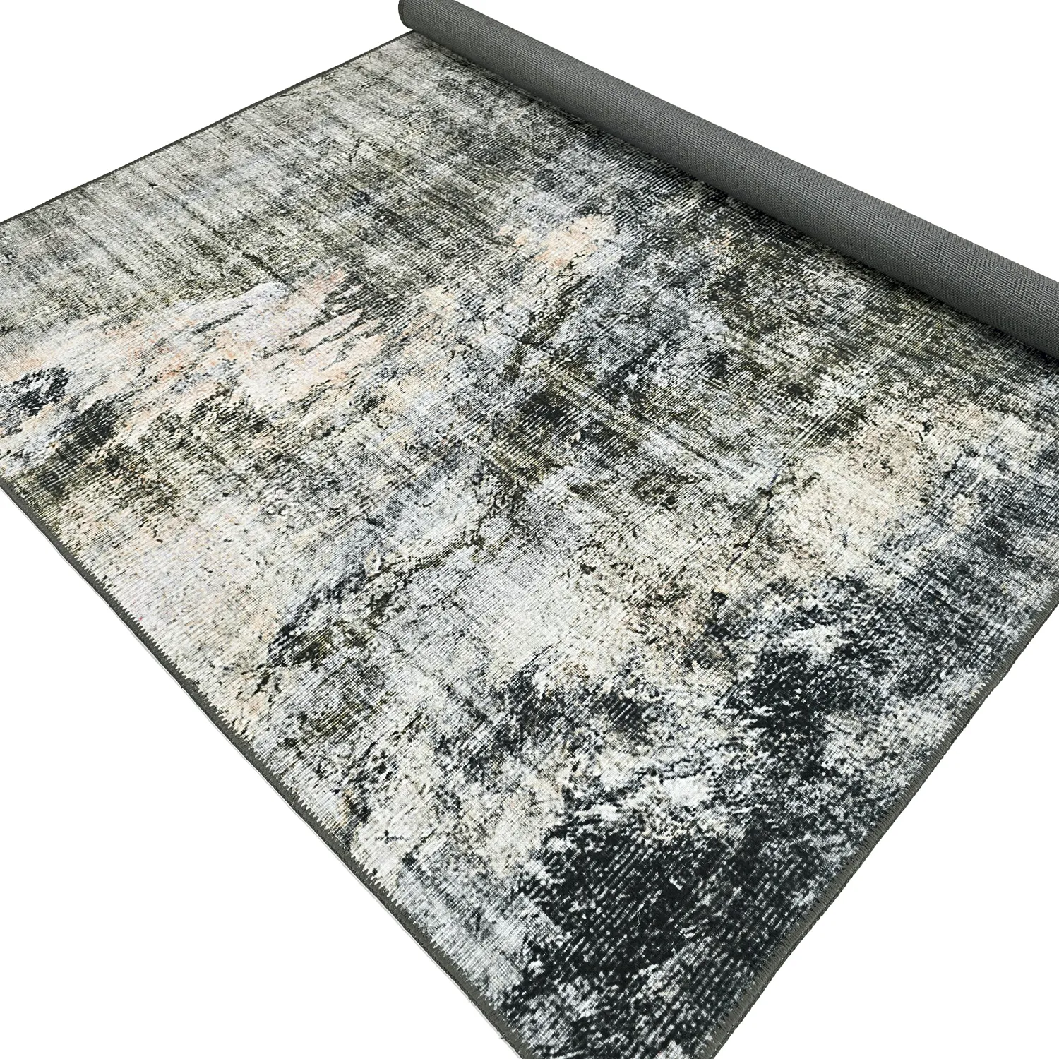 Flatweave rug - Bechar (black/multi)