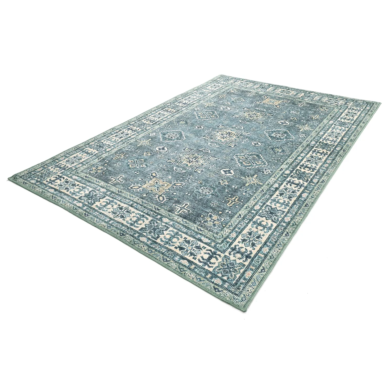 Flatweave rug - Benaluna (blue/green)