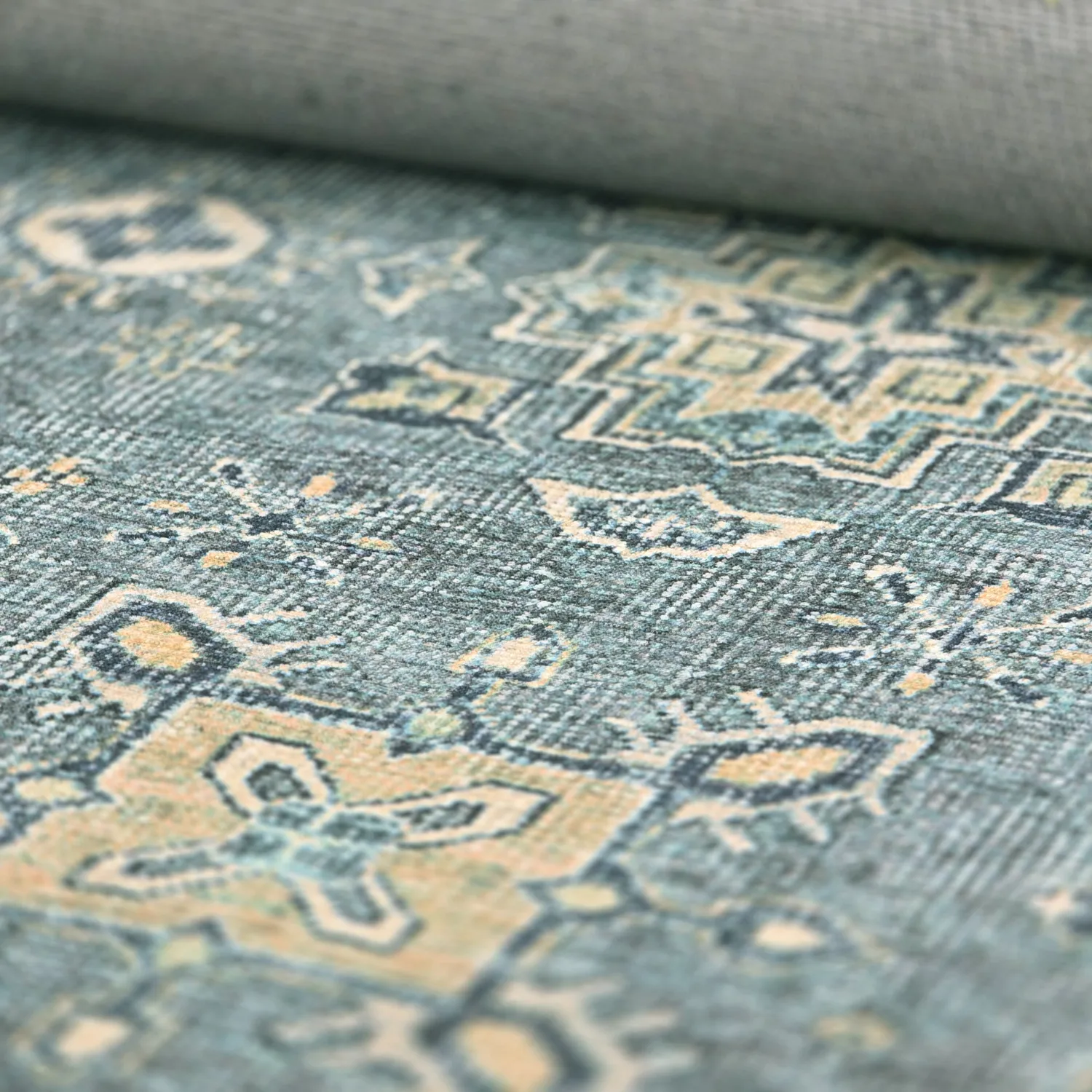 Flatweave rug - Benaluna (blue/green)