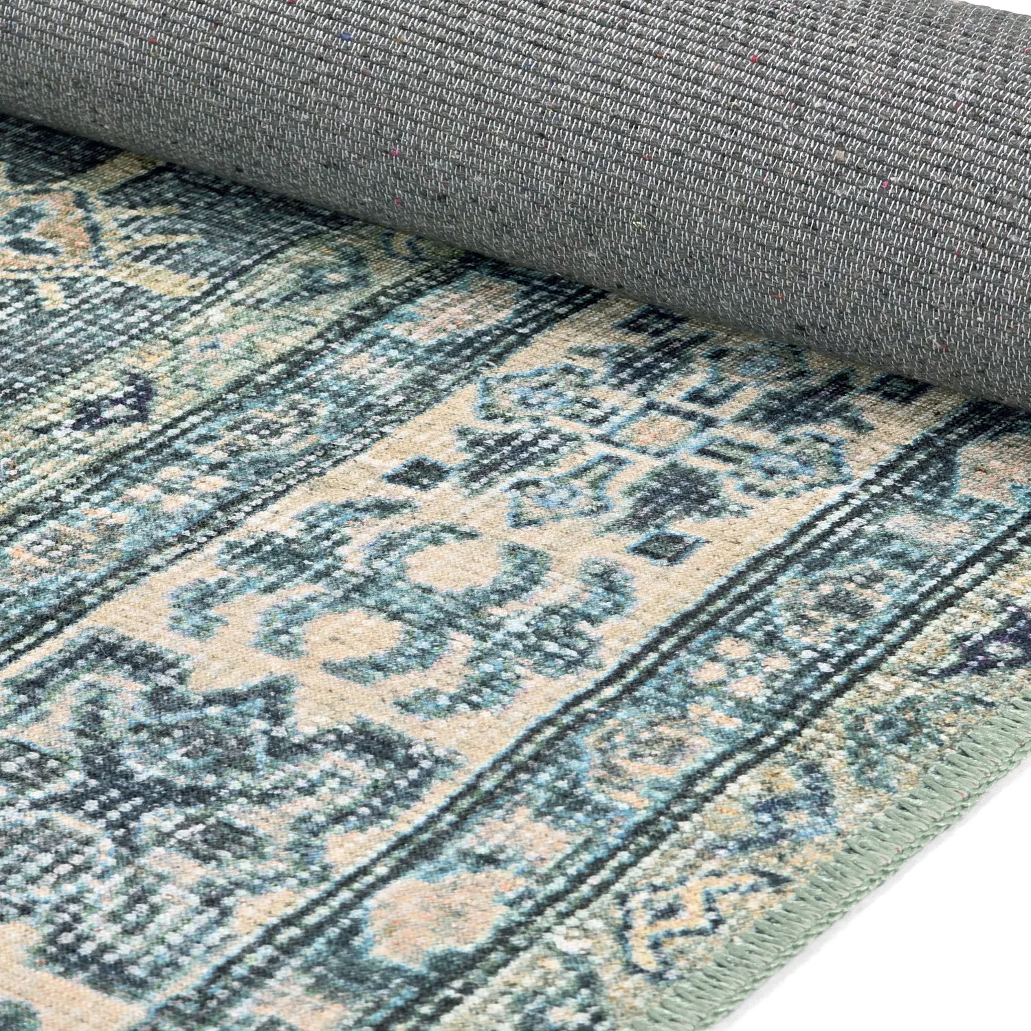 Flatweave rug - Benaluna (blue/green)