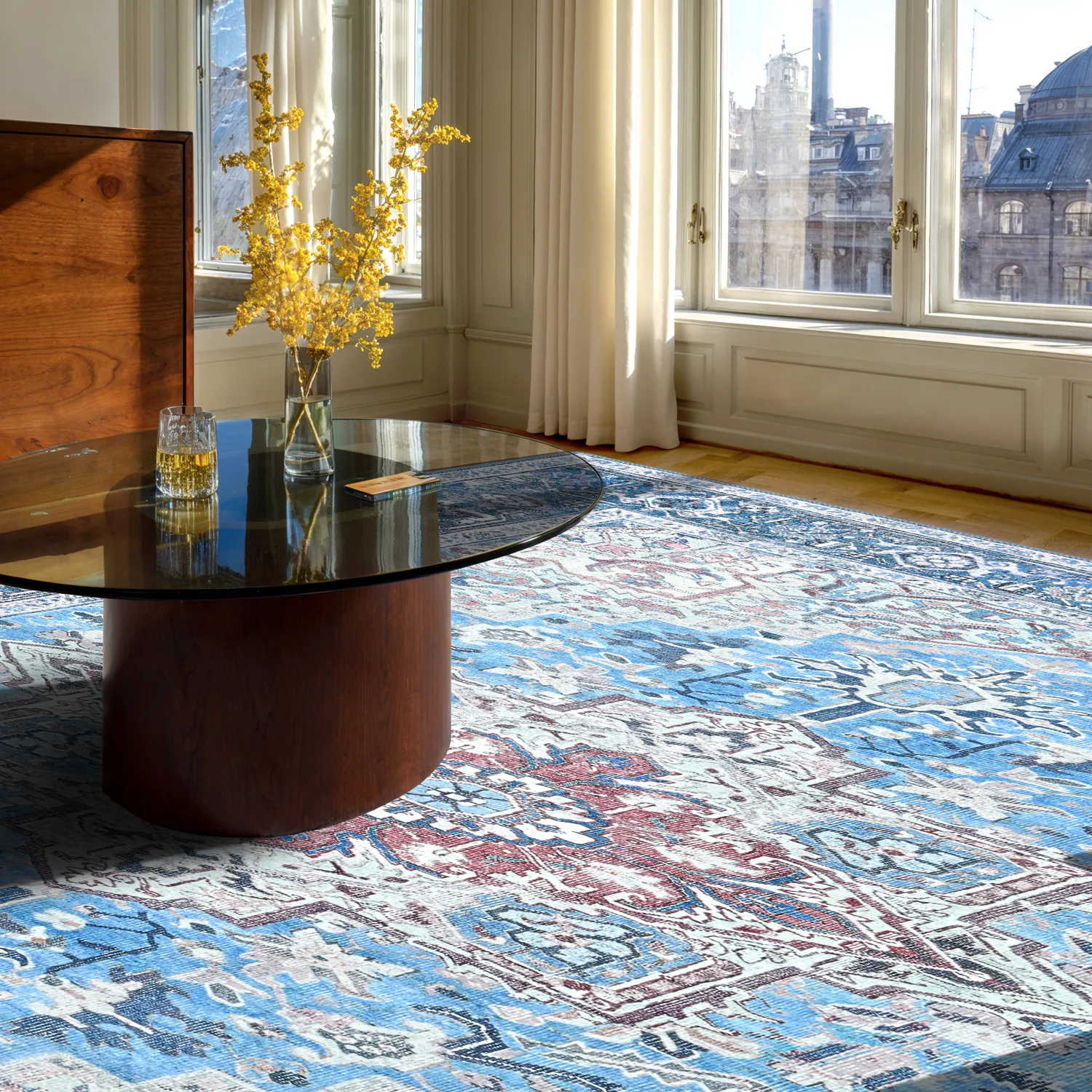 Flatweave rug - Birjand (blue)