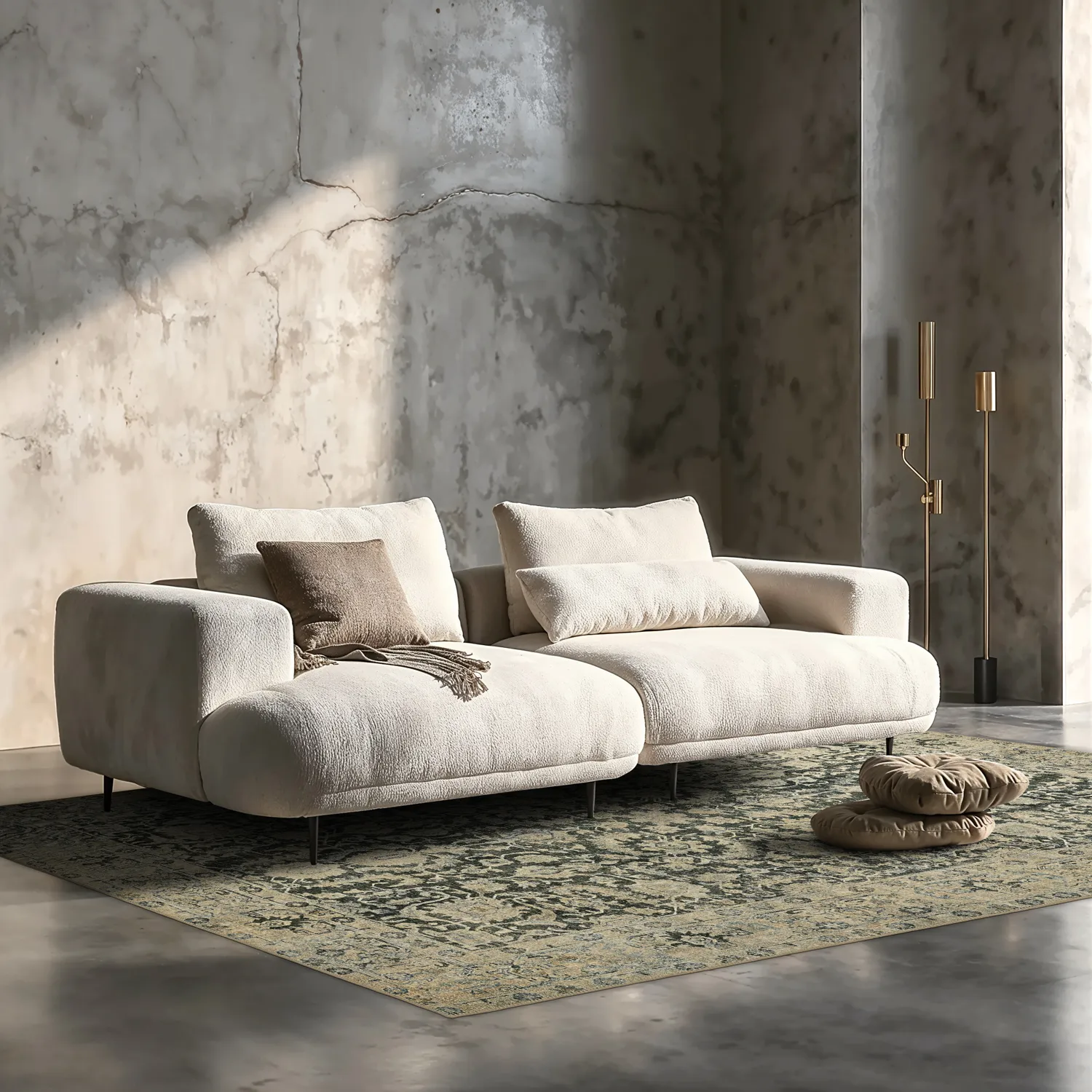 Flatweave rug - Delvar (green)