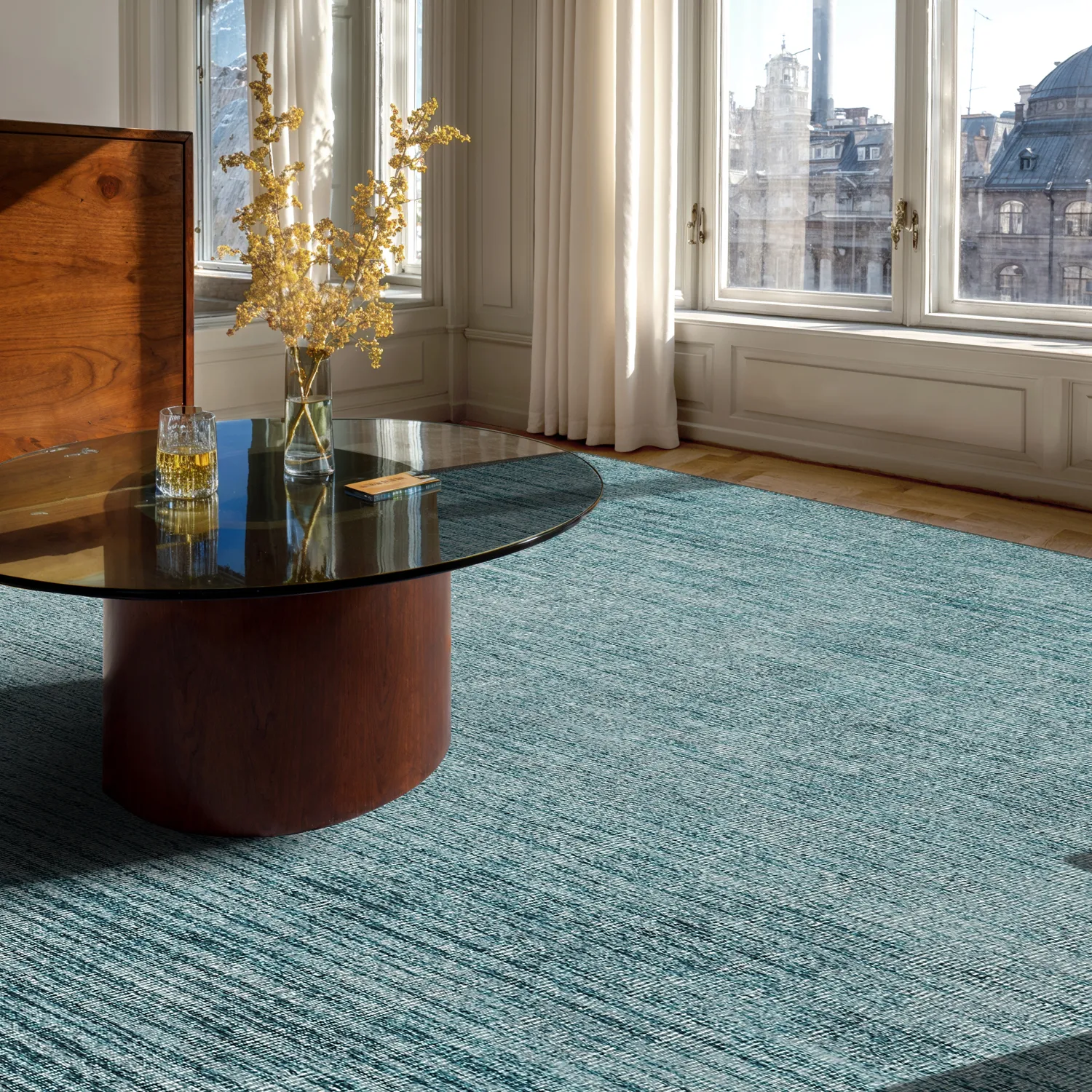 Flatweave rug - Elarion (blue)