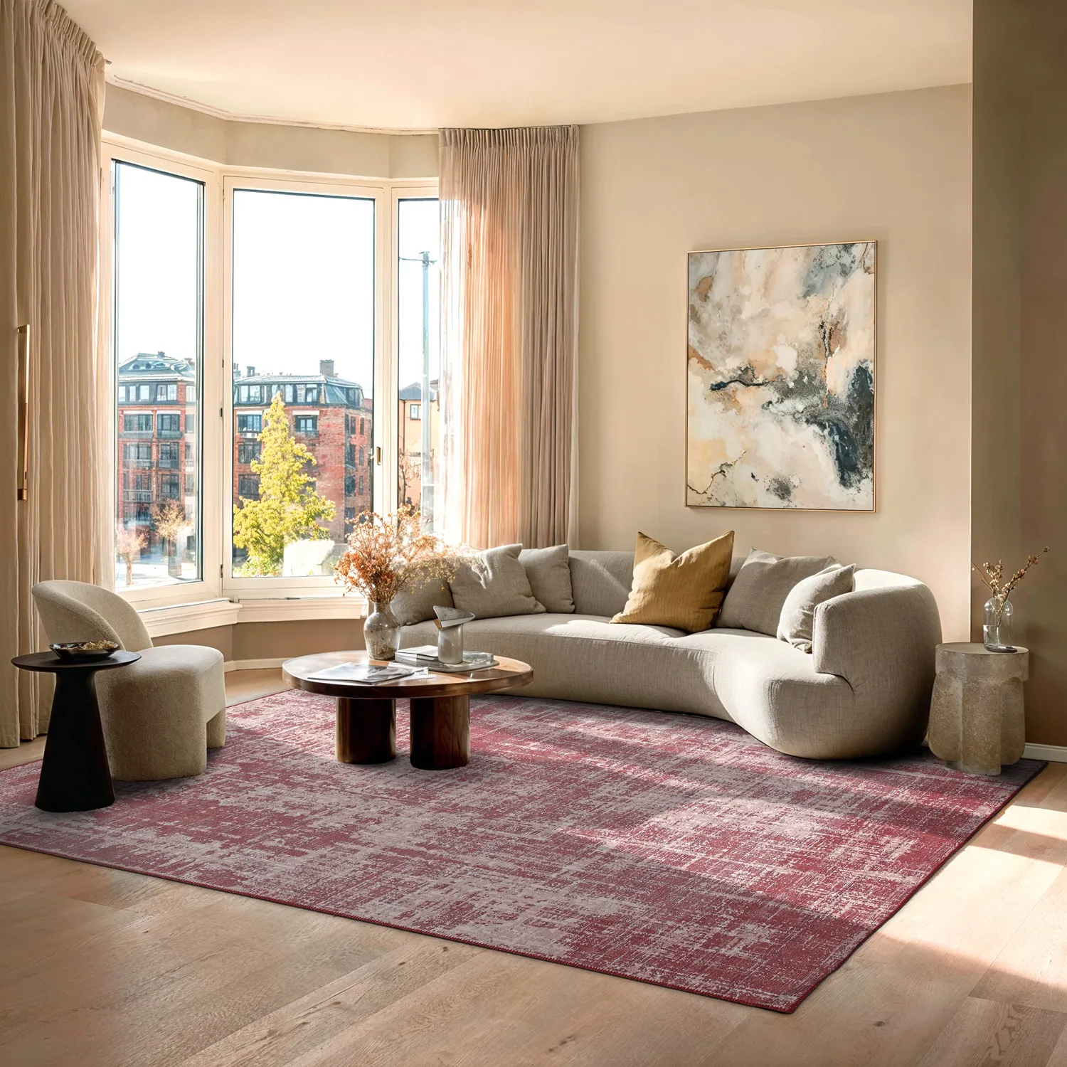 Flatweave rug - Elira (red)