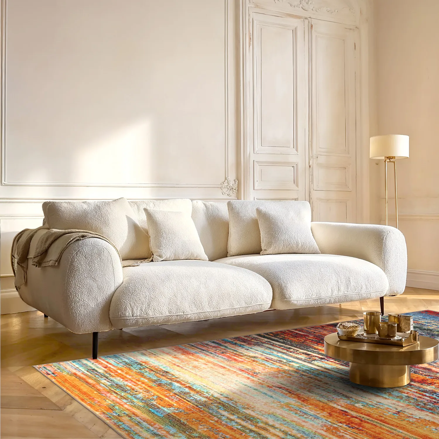 Flatweave rug - Kazea (orange/multi)