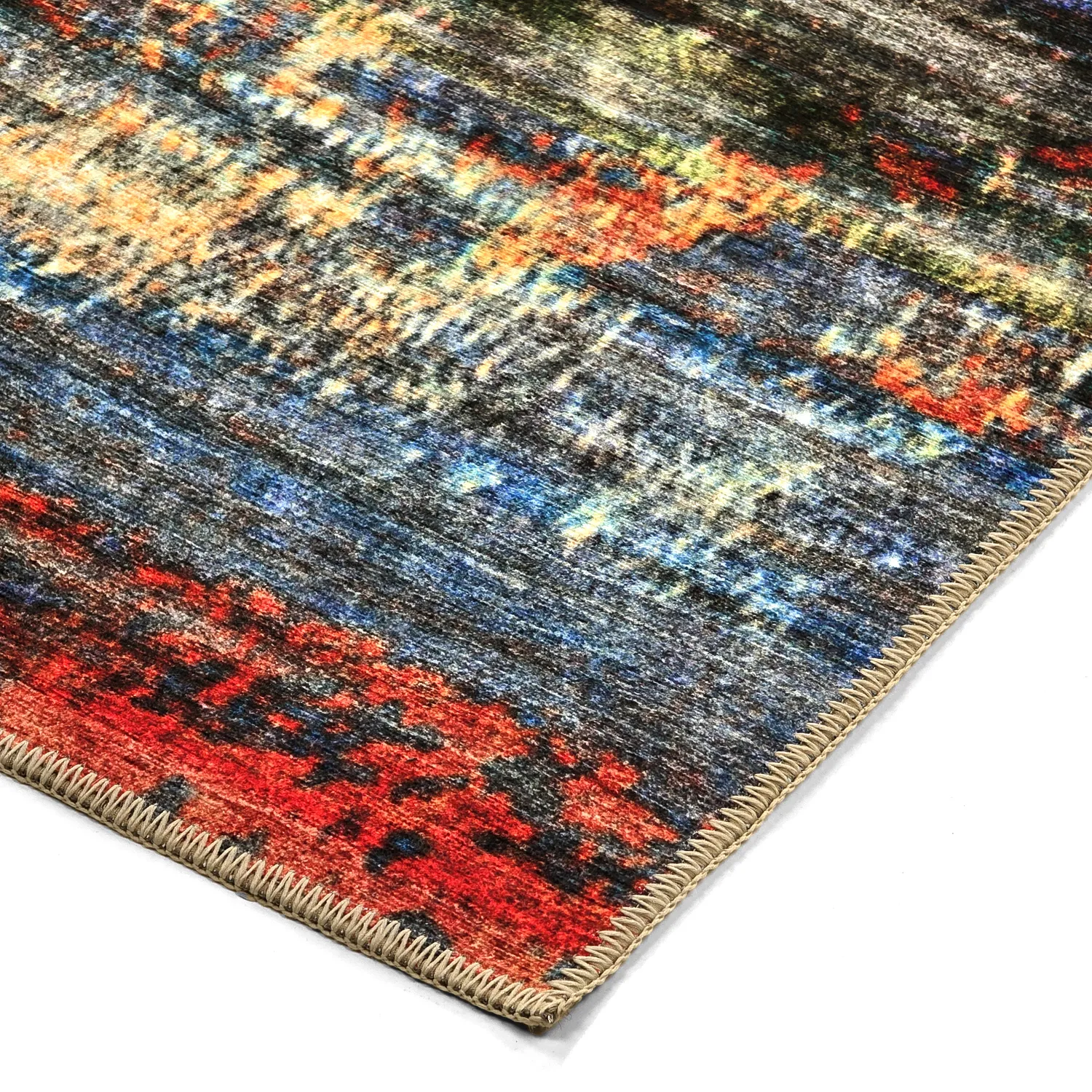 Flatweave rug - Kazea (orange/multi)