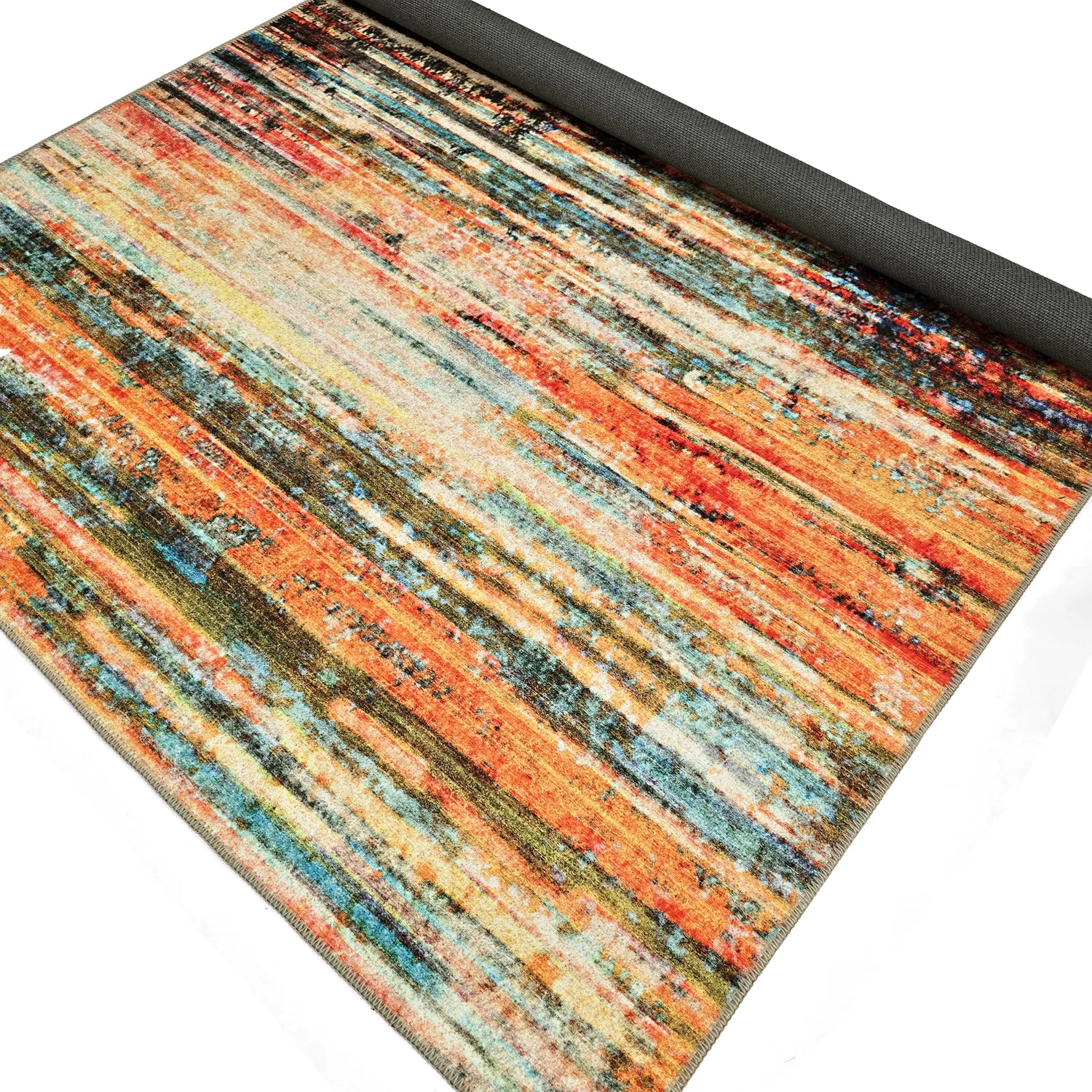 Flatweave rug - Kazea (orange/multi)
