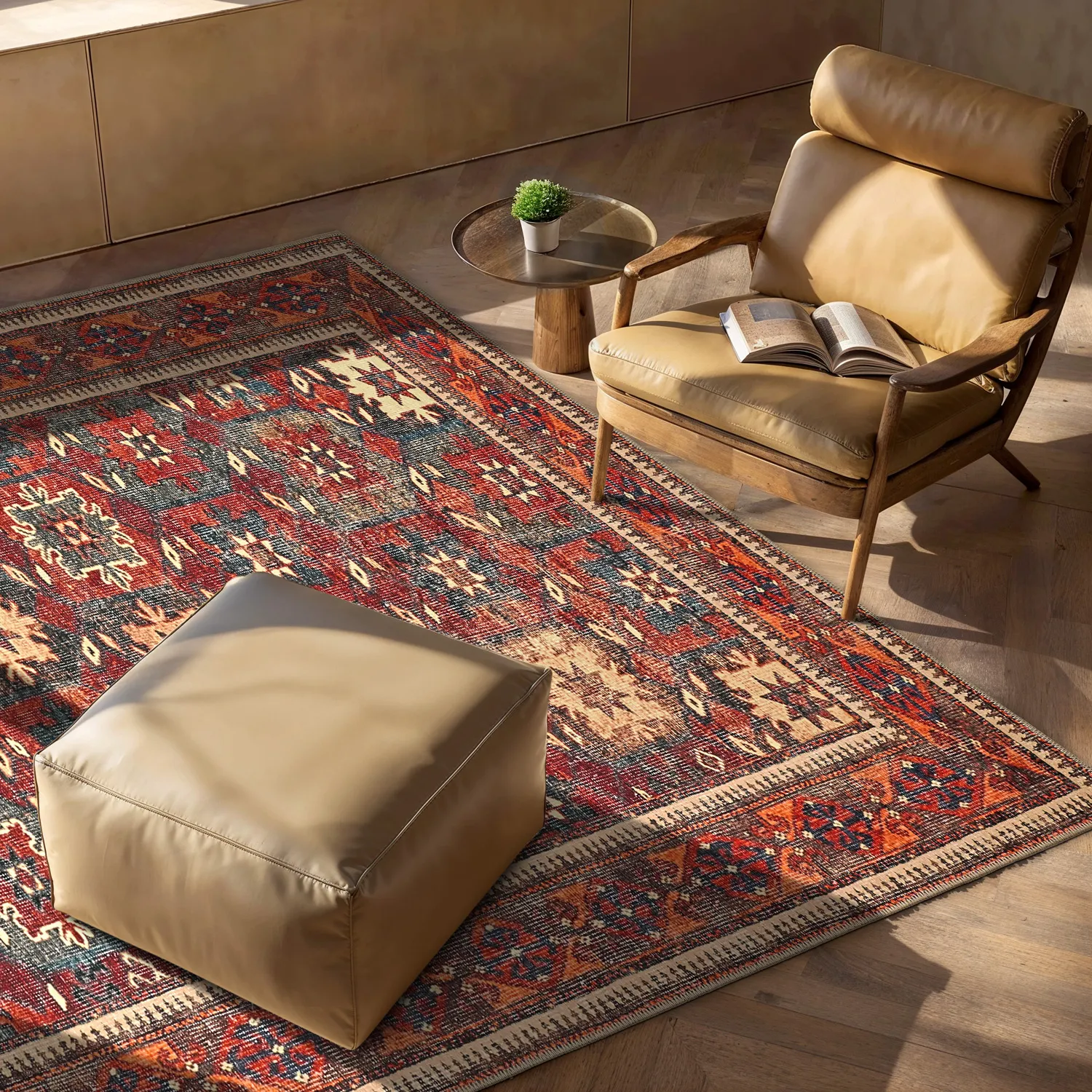 Flatweave rug - Khalamir (red)