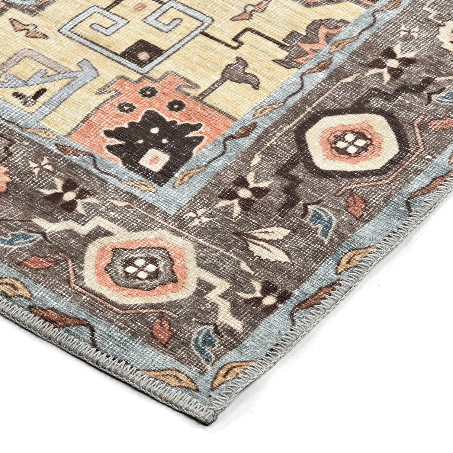Flatweave rug - Kordava (grey/red)