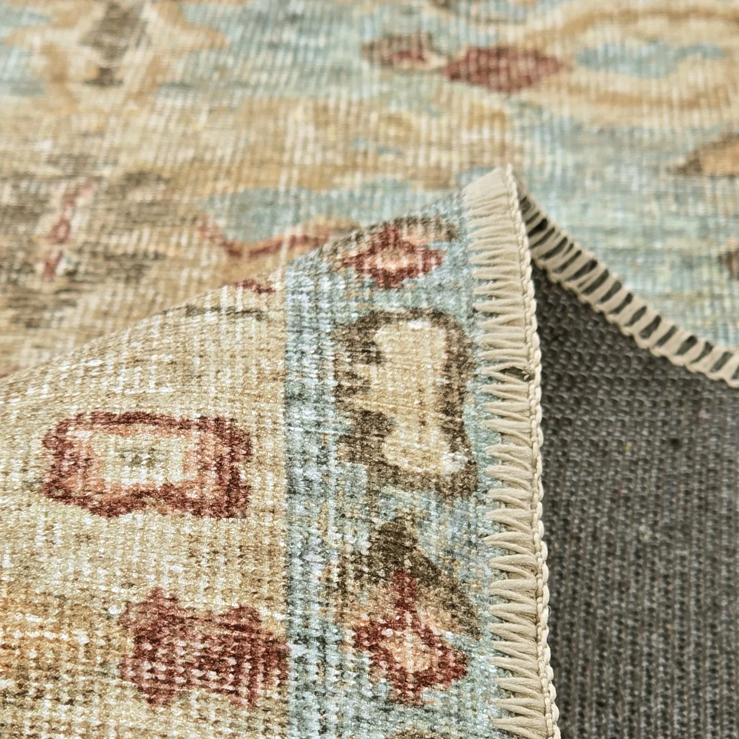 Flatweave rug - Layla (light blue)