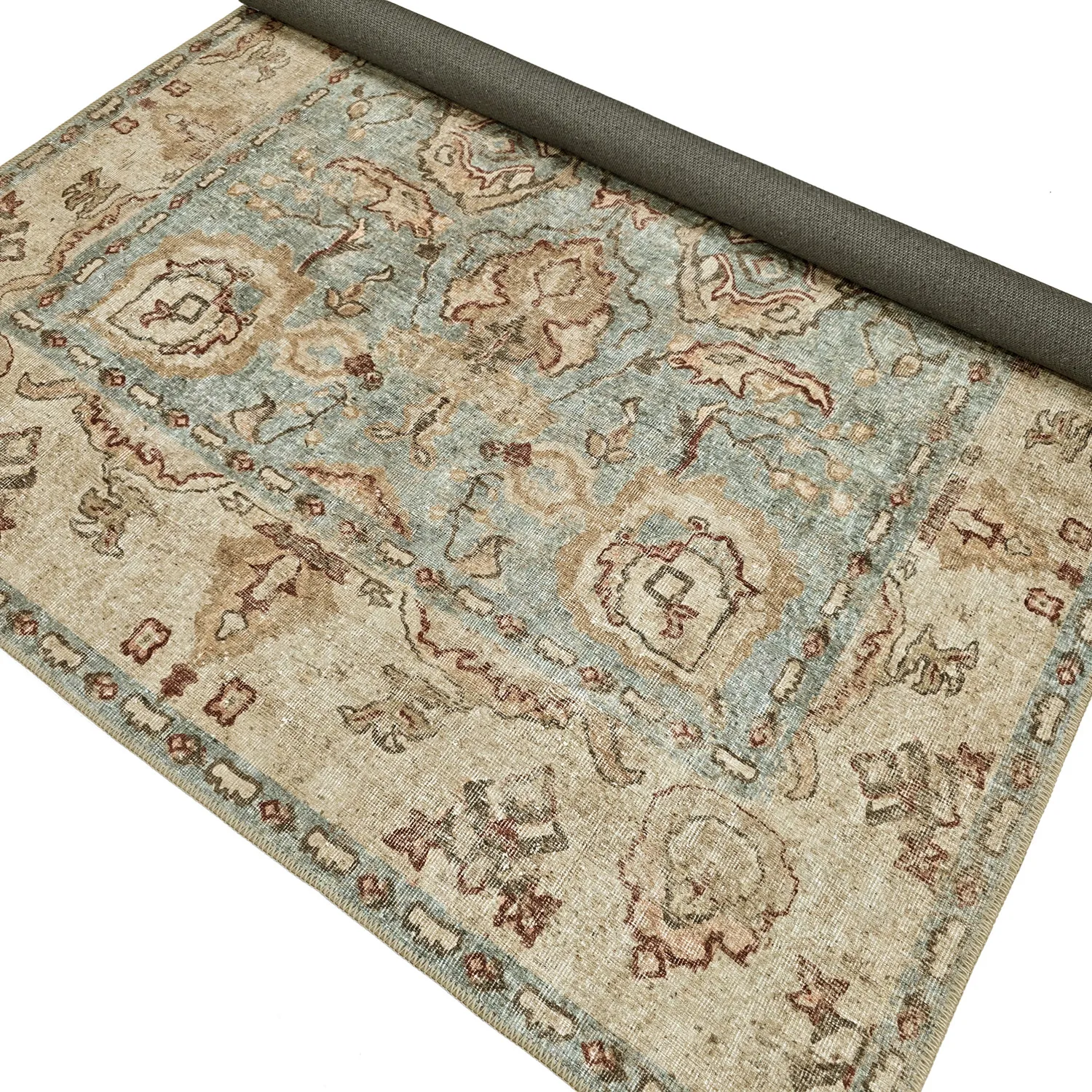 Flatweave rug - Layla (light blue)