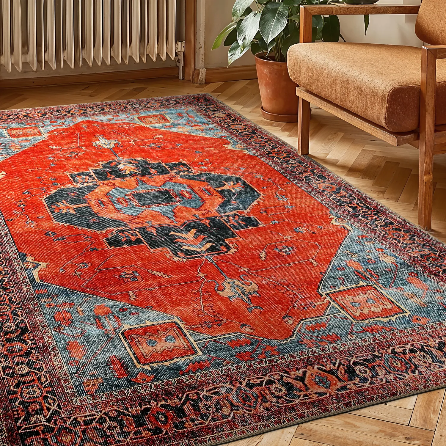 Flatweave rug - Mandalay (red)