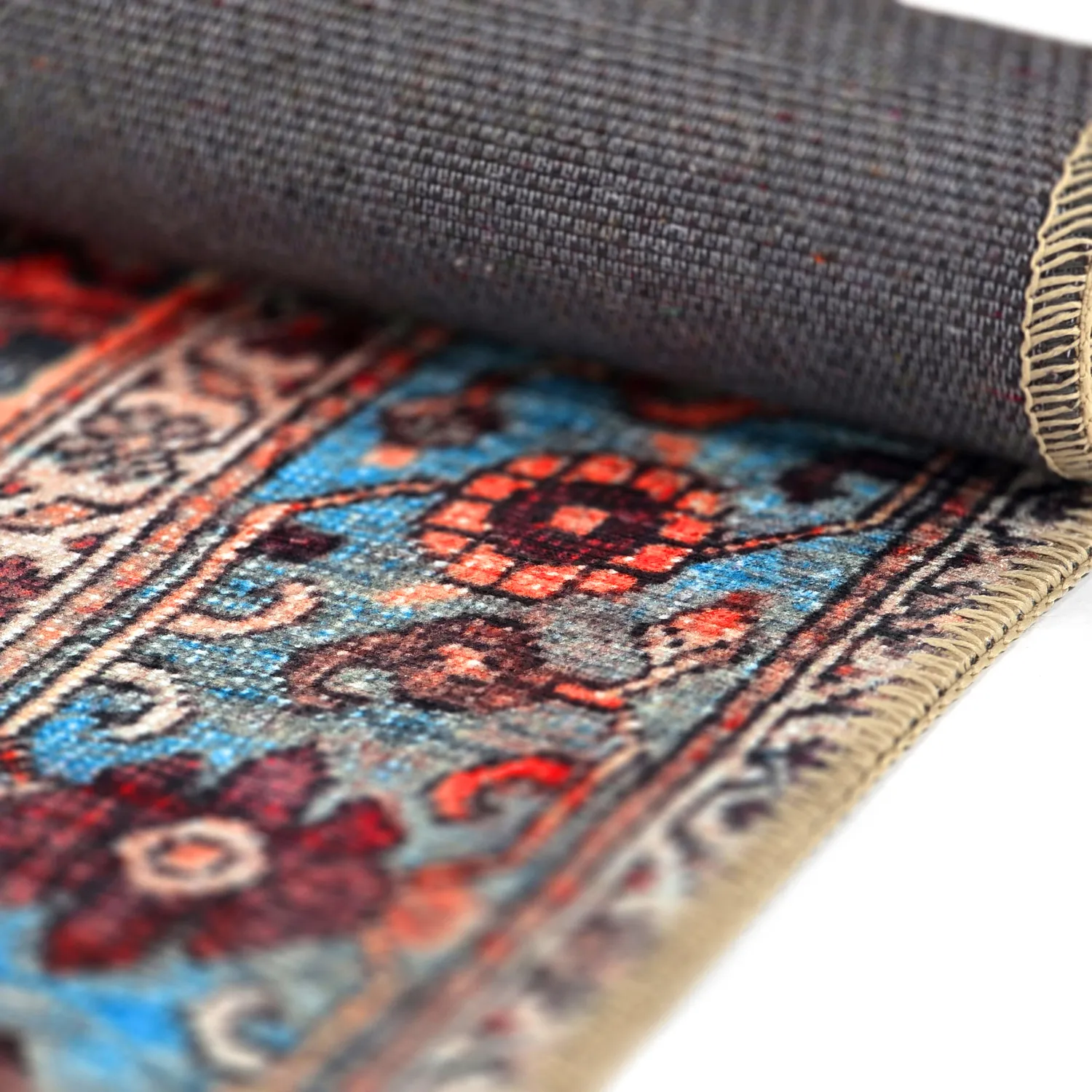 Flatweave rug - Mardin (red/blue)
