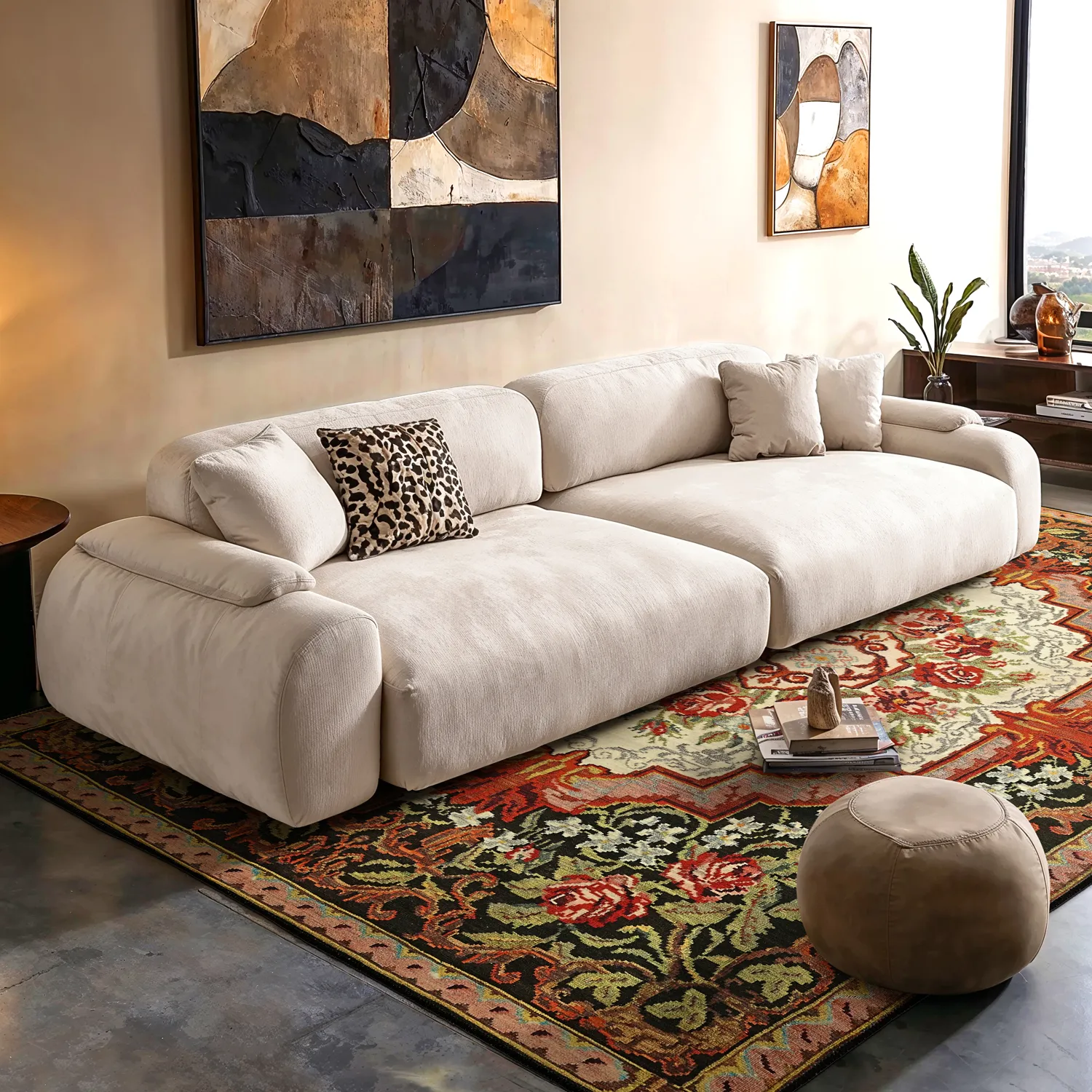 Flatweave rug - Masarida (black/multi)